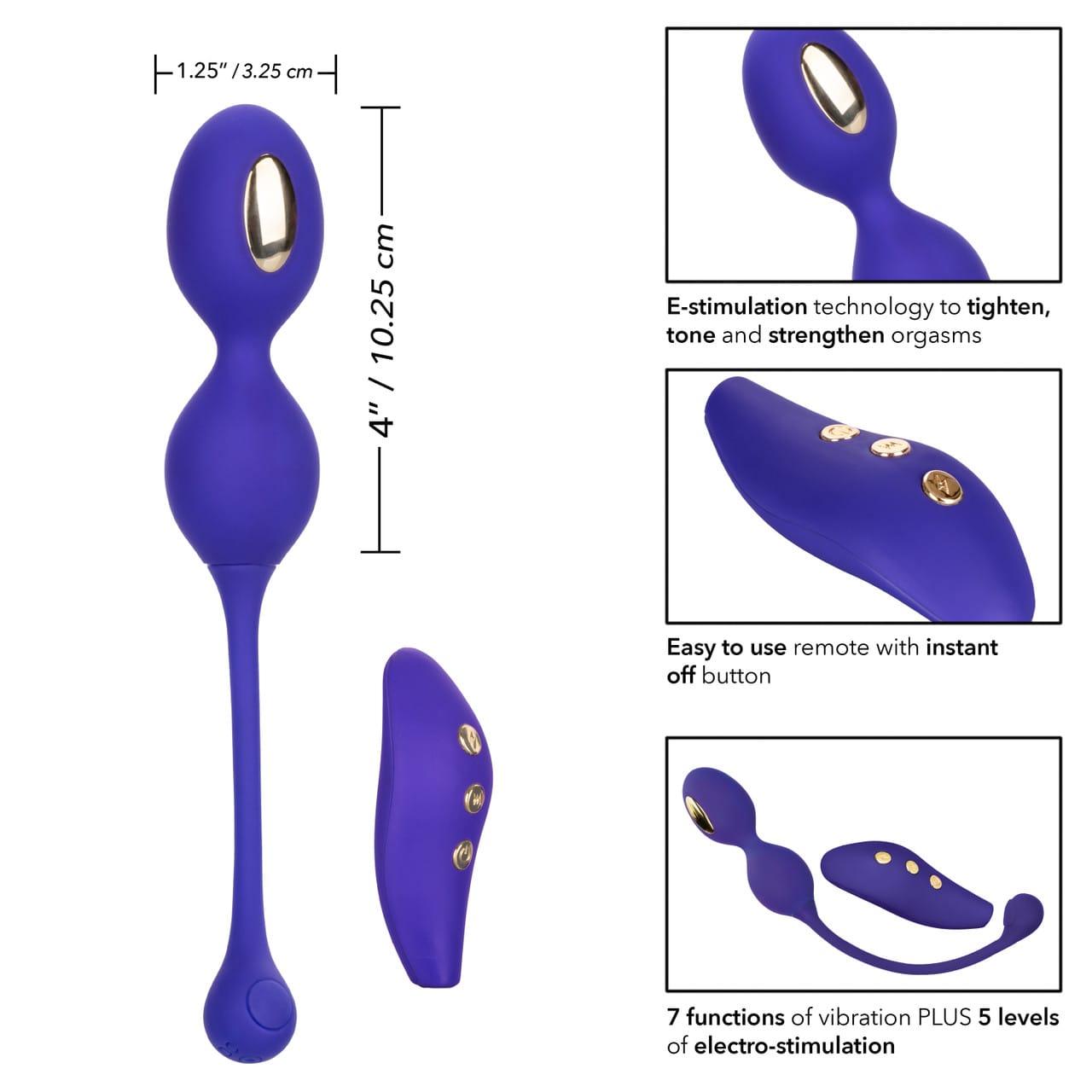 CalExotics - Impulse Remote Dual Kegel eStim Pelvic Floor Exerciser CE2157 Durio.sg
