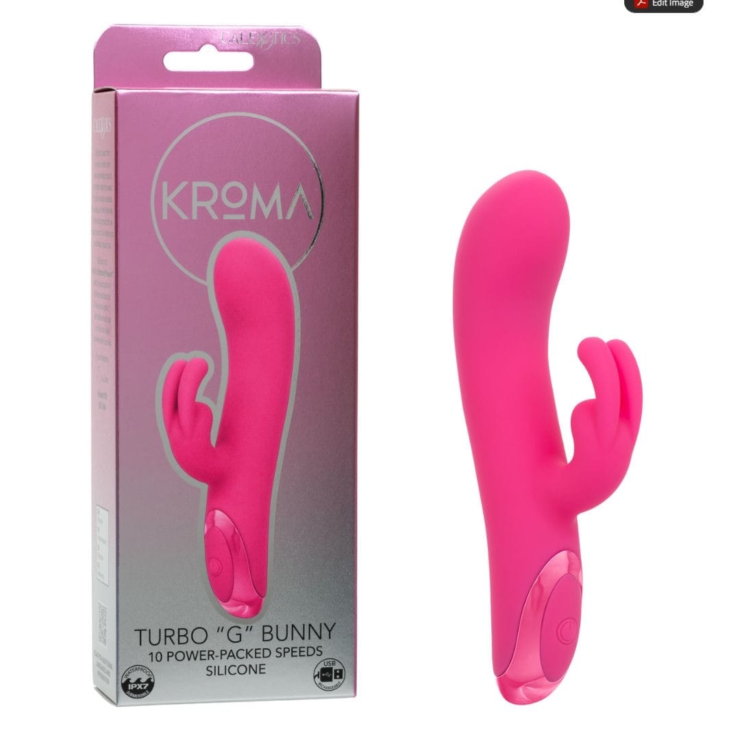 CalExotics - Kroma Turbo G Bunny Rechargeable Rabbit Vibrator (Pink) CE2141 Durio.sg