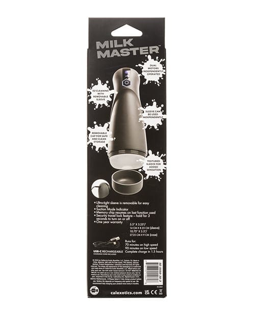 CalExotics - Milk Master Automatic Milker Male Masturbator (Black) CE2151 Durio.sg