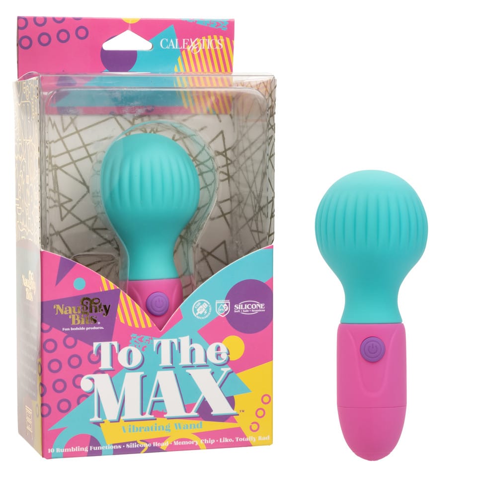 CalExotics - Naughty Bits To The Max Rechargeable Mini Wand Vibrator (Blue) CE2145 Durio.sg