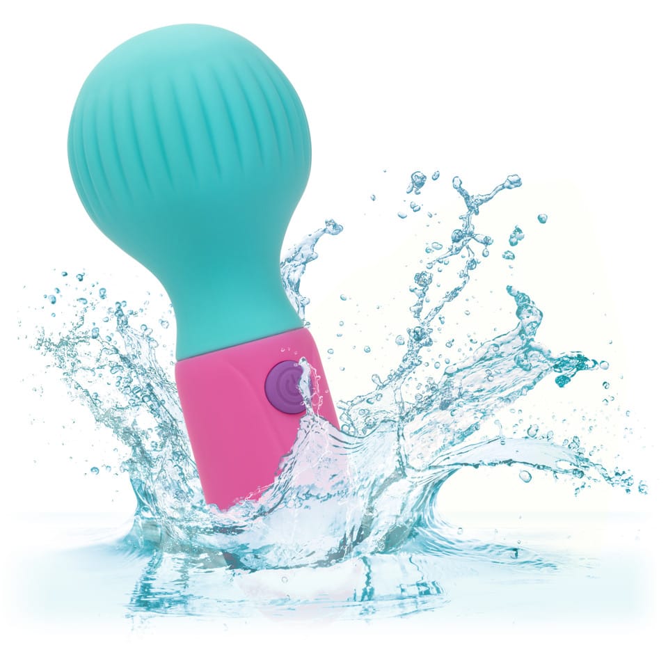 CalExotics - Naughty Bits To The Max Rechargeable Mini Wand Vibrator (Blue) CE2145 Durio.sg