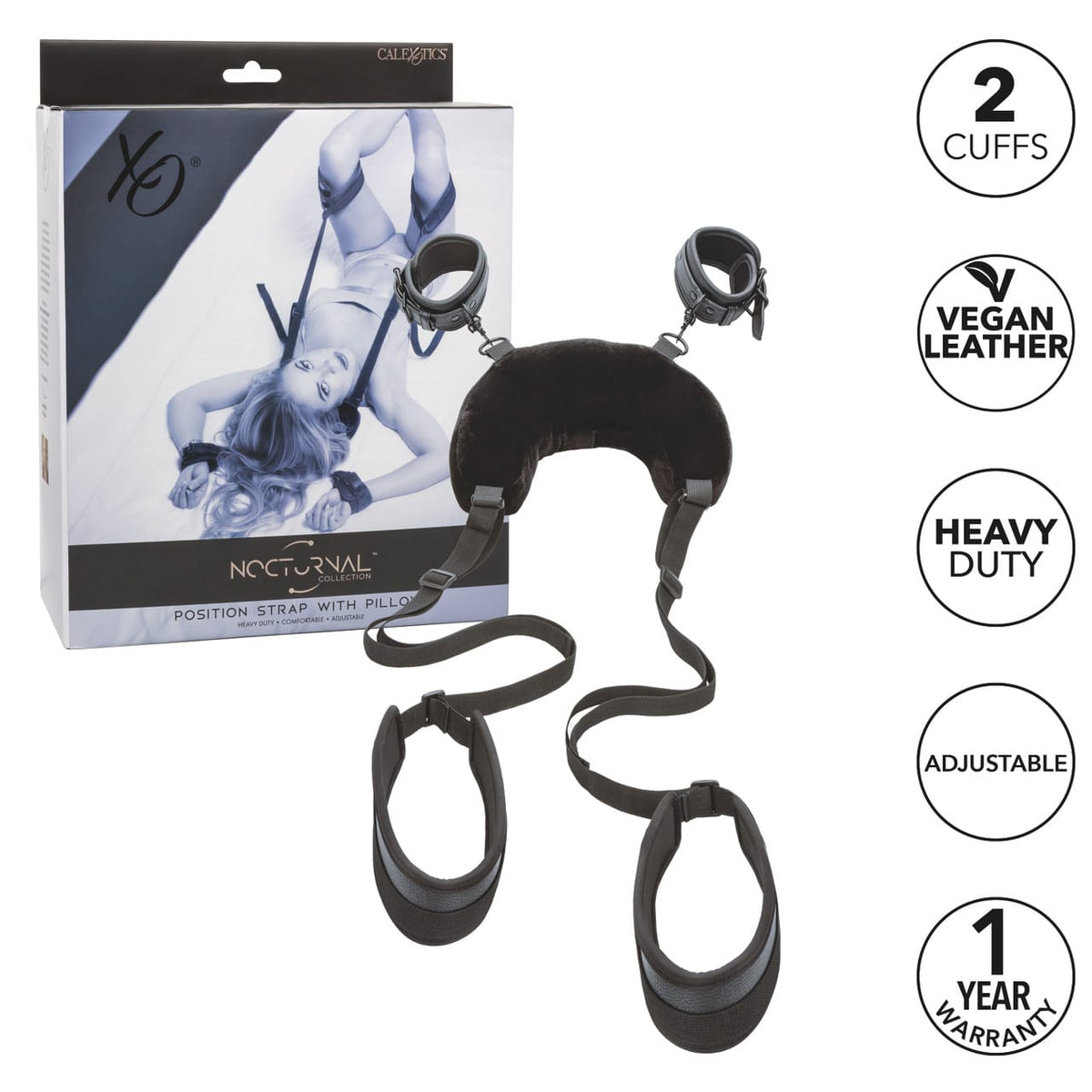 CalExotics - Nocturnal Positioning Strap with Pillow (Black) CE2164 Durio.sg