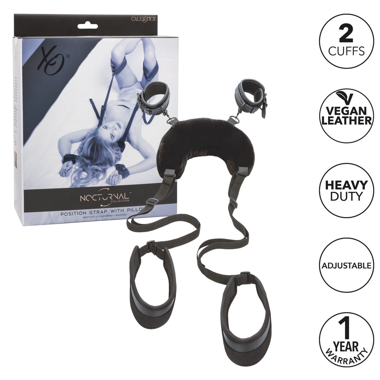 CalExotics - Nocturnal Positioning Strap with Pillow (Black) CE2164 Durio.sg