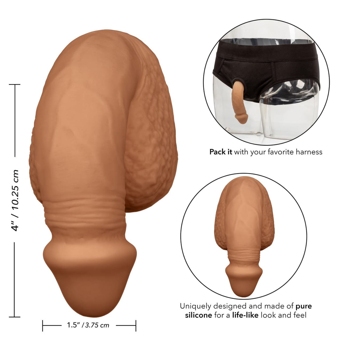 CalExotics - Packer Gear 4-Inch Silicone Packing Penis Packer Durio.sg
