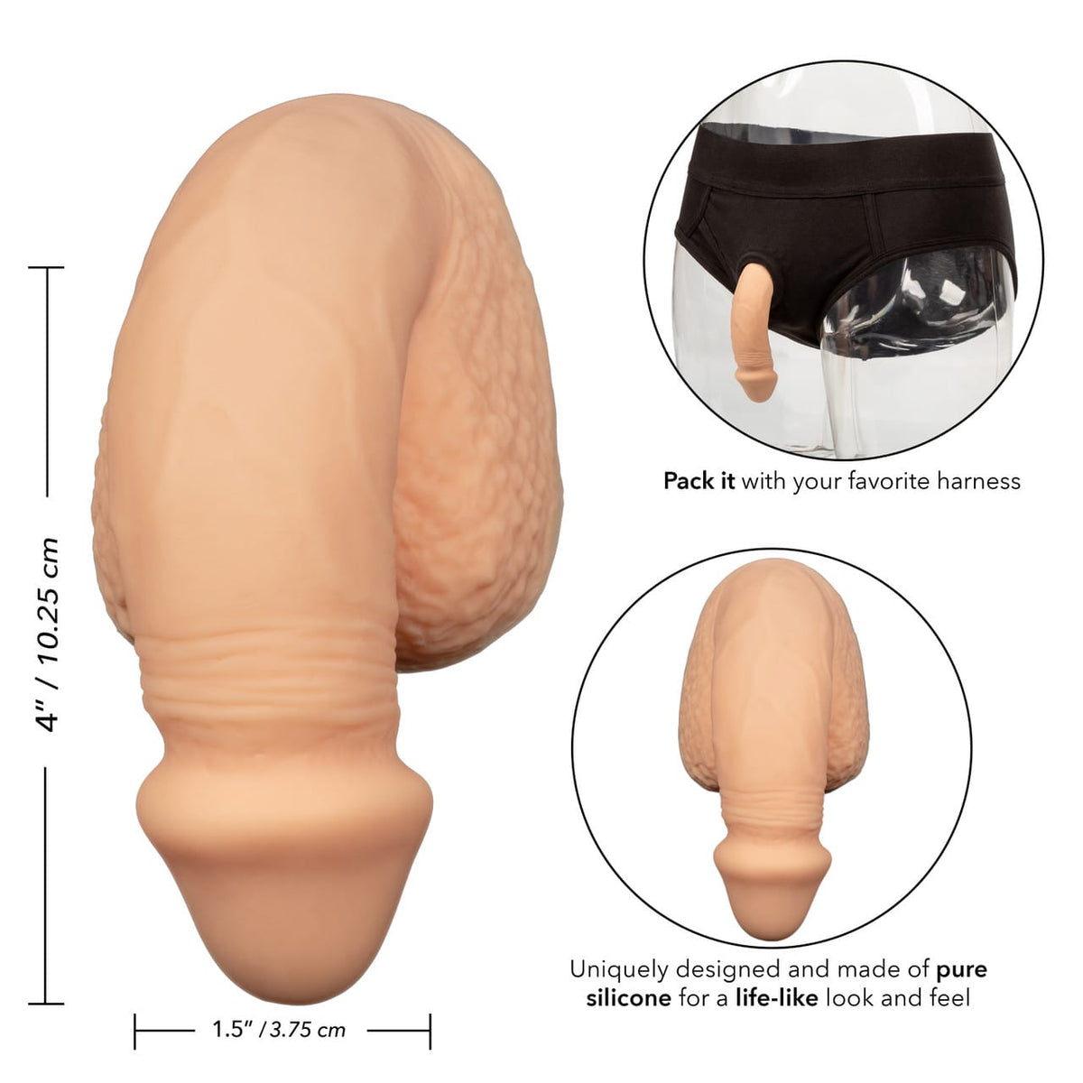 CalExotics - Packer Gear 4-Inch Silicone Packing Penis Packer Durio.sg