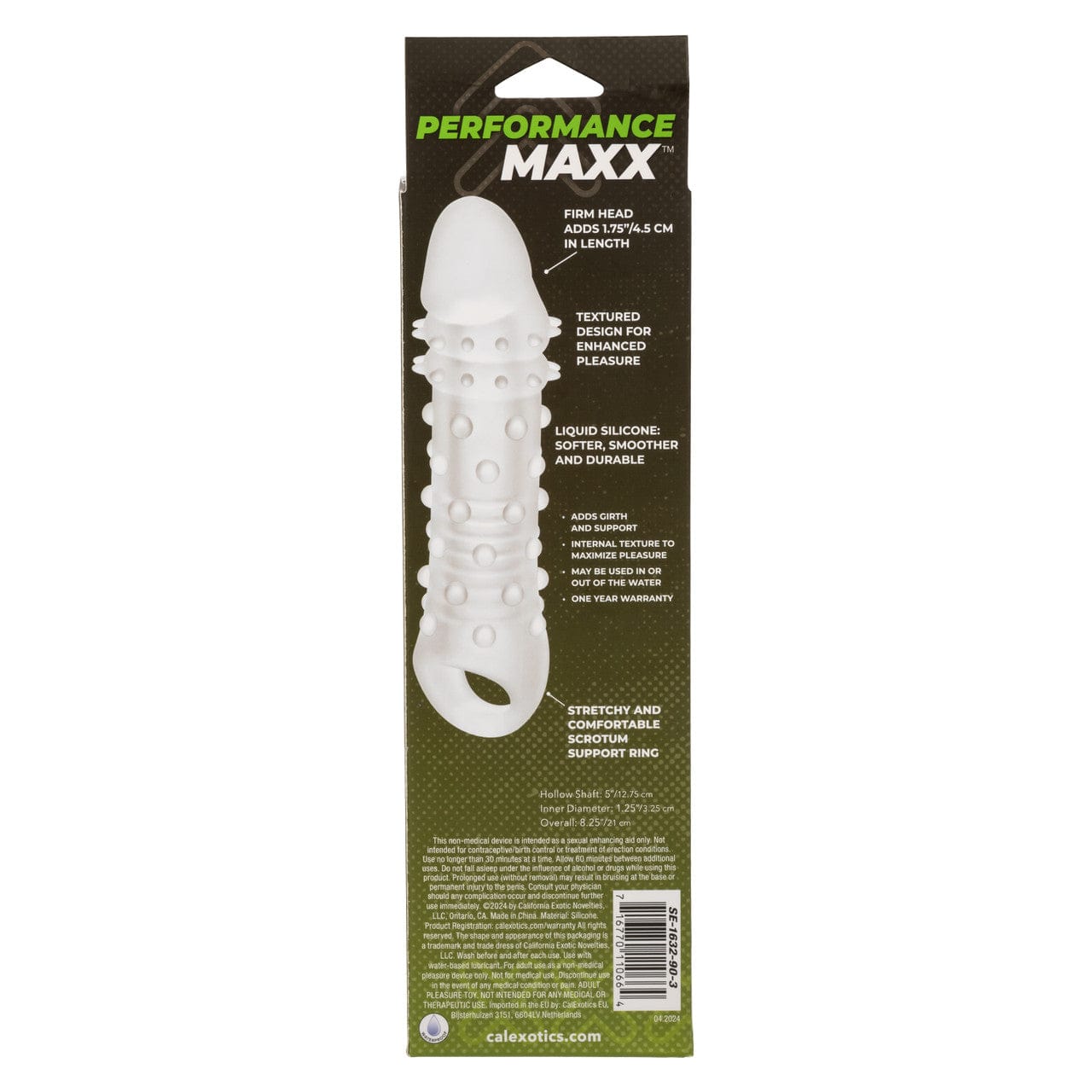 CalExotics - Performance Maxx Liquid Silicone Adonis Extension Sleeve (Clear) CE2191 Durio.sg