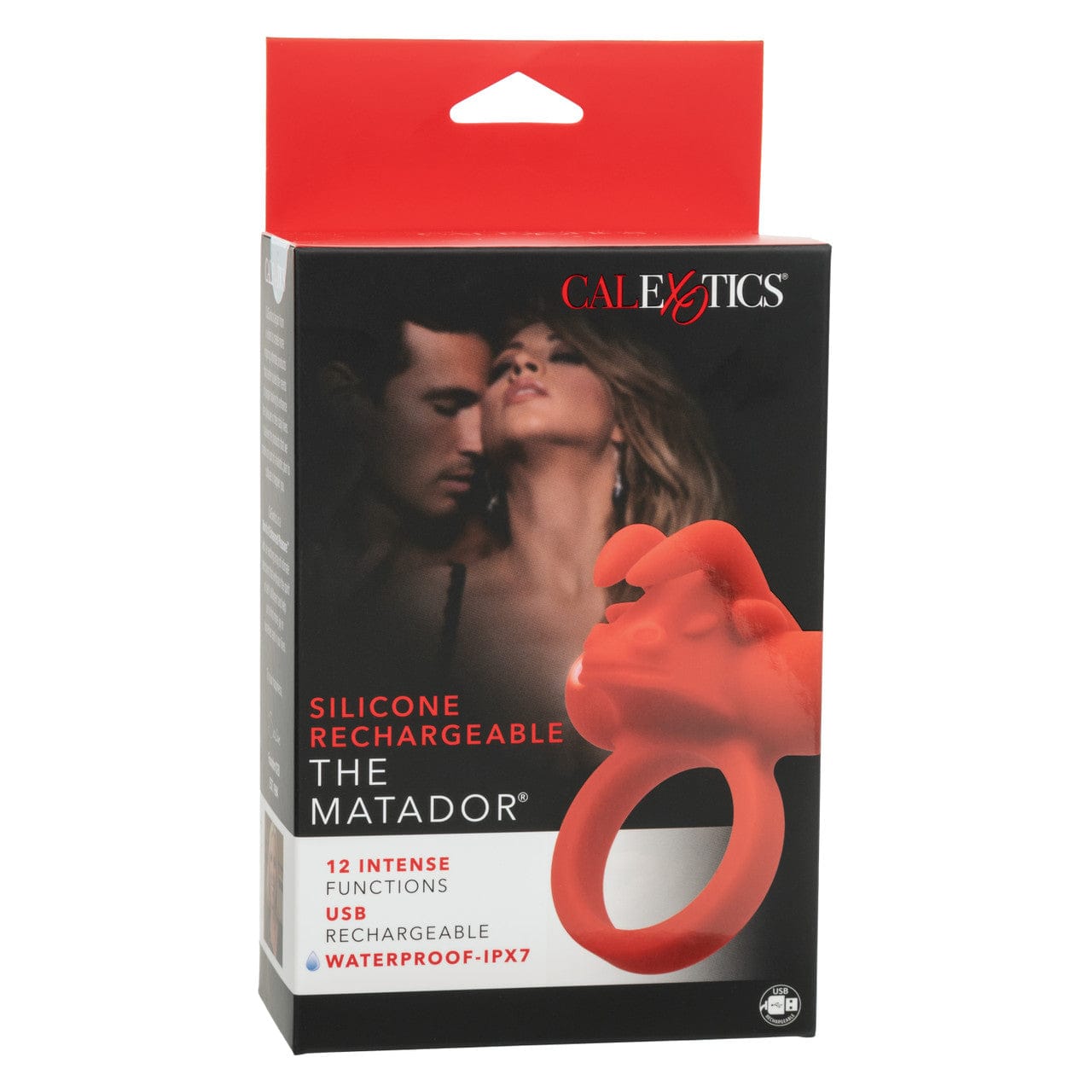 CalExotics - Rechargeable Matador Triple-Stimulation Cock Ring (Red) CE2199 Durio.sg