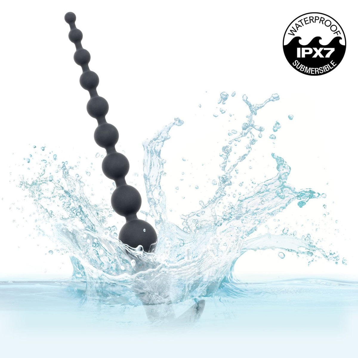 CalExotics - Rechargeable X-10 Extended Vibrating Anal Beads (Black) CE2193 Durio.sg