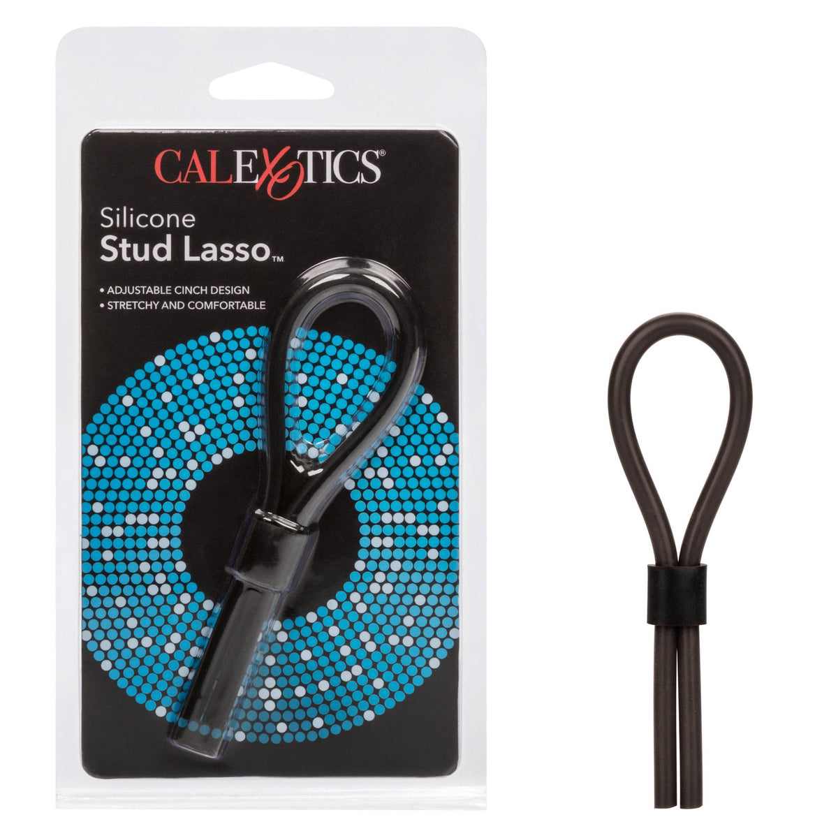CalExotics - Silicone Stud Adjustable Lasso Cock Ring (Black) CE2200 Durio.sg