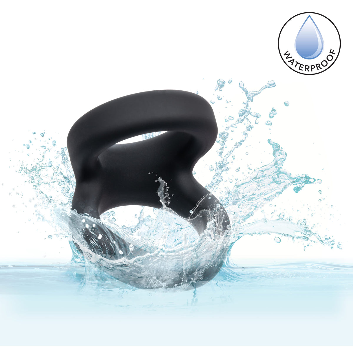 California Exotics - Alpha Liquid Silicone Snug Tugger Cock Ring (Black) CE2133 Durio.sg