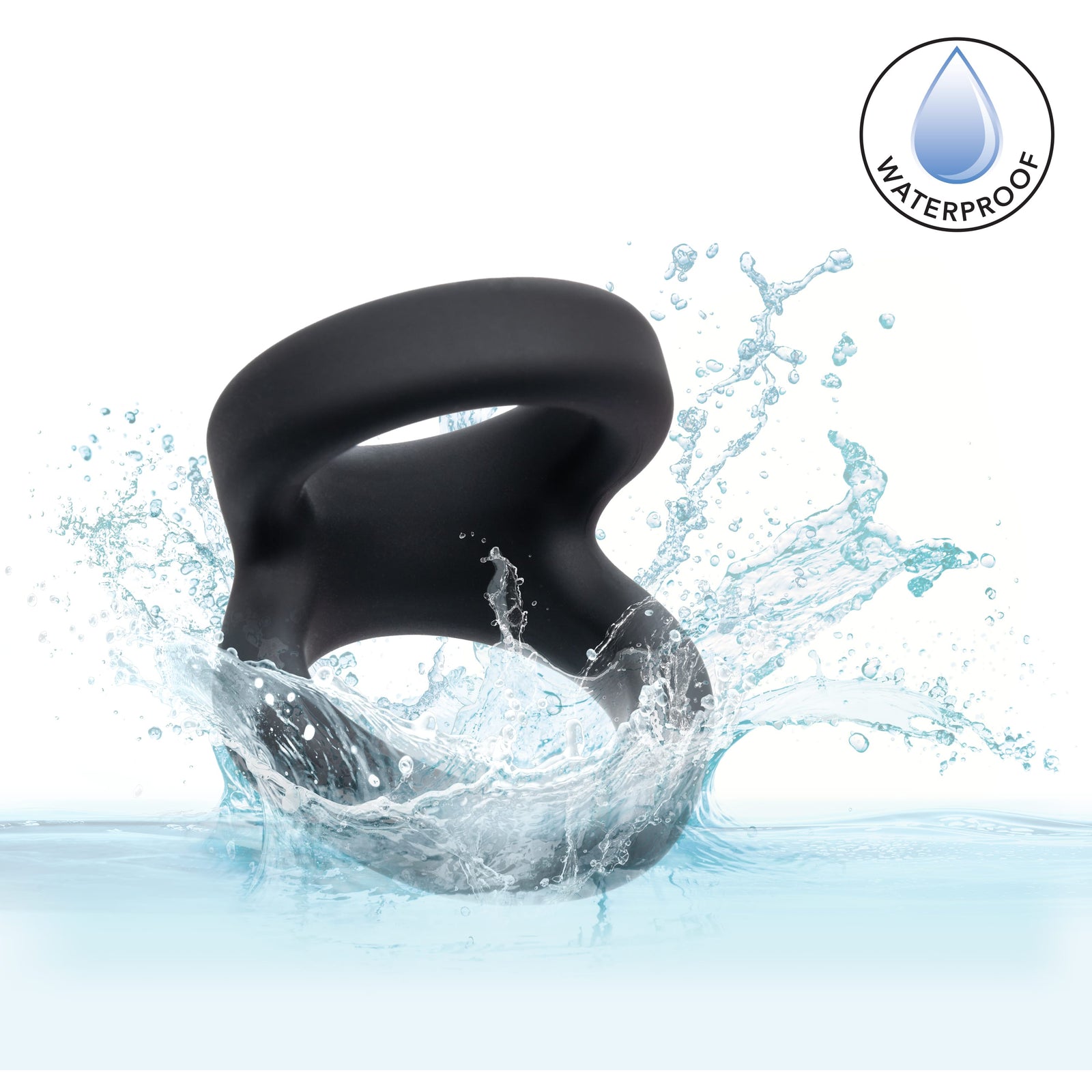 California Exotics - Alpha Liquid Silicone Snug Tugger Cock Ring (Black) CE2133 Durio.sg