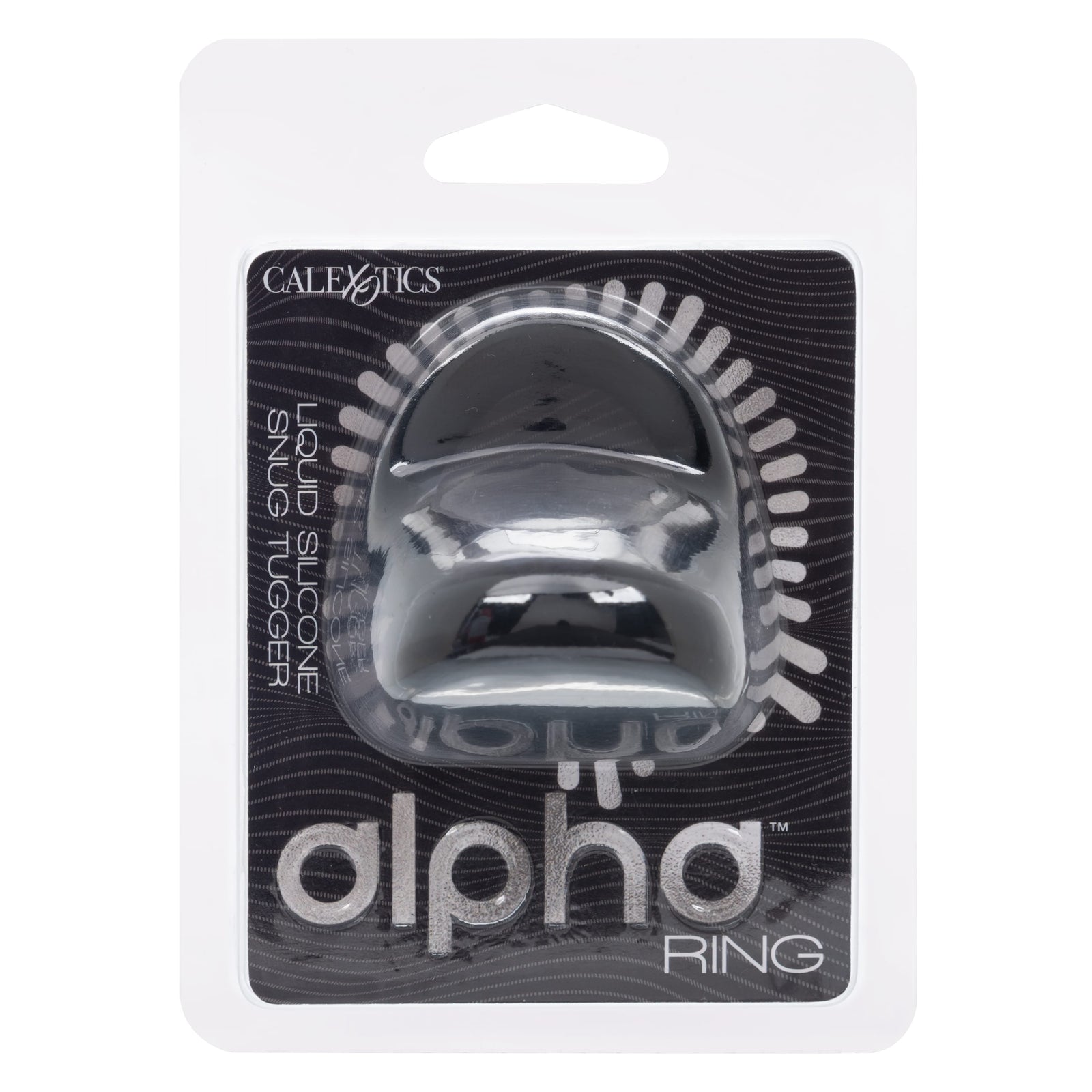 California Exotics - Alpha Liquid Silicone Snug Tugger Cock Ring (Black) CE2133 Durio.sg