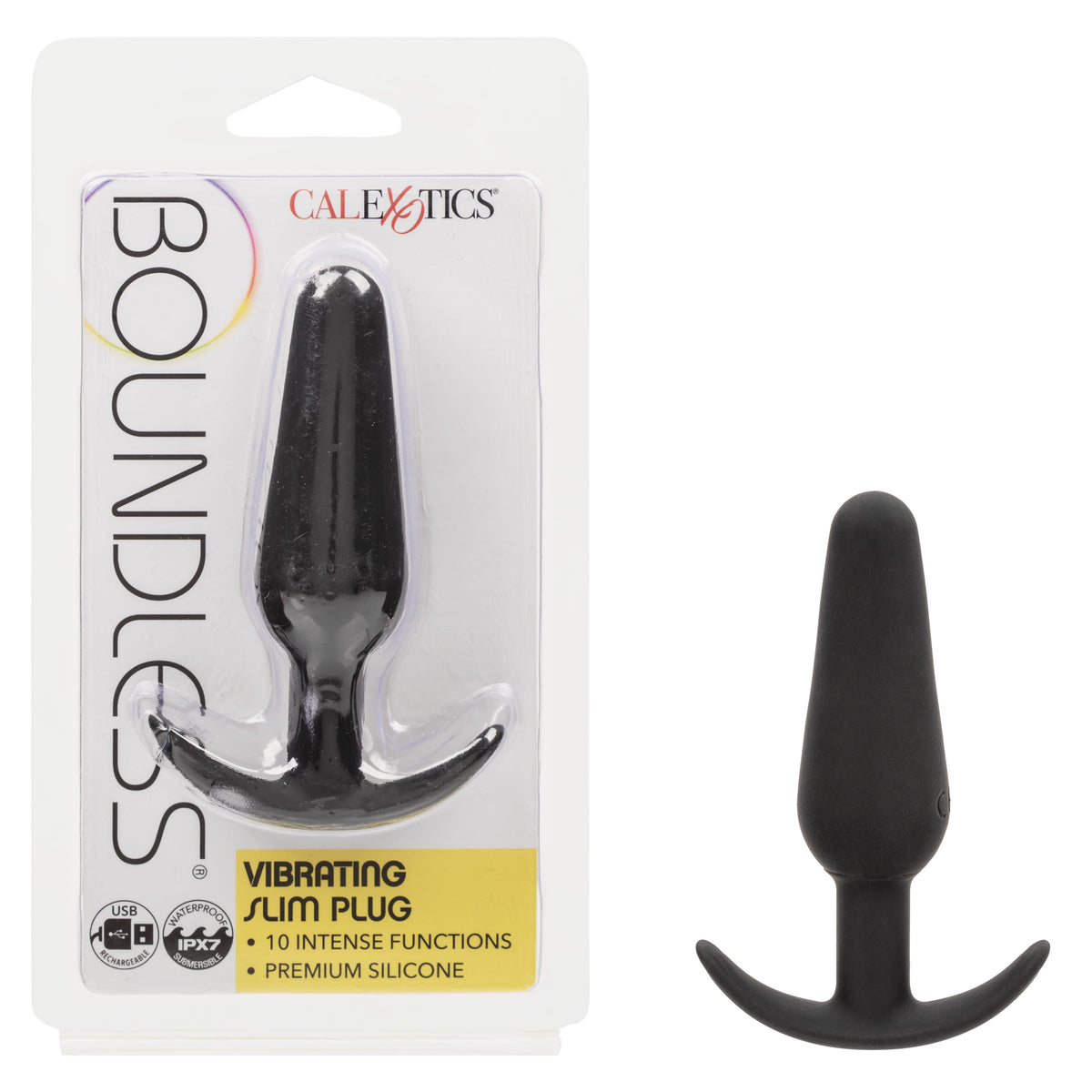 California Exotics - Boundless Vibrating Slim Butt Plug (Black) CE2132 Durio.sg