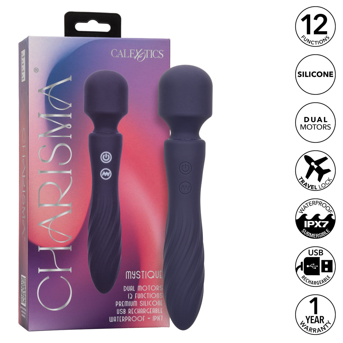 California Exotics - Charisma Mystique Wand Massager (Purple) CE2101 Durio.sg