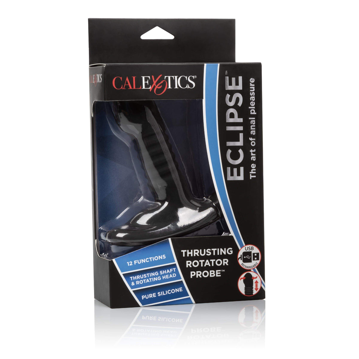 California Exotics - Eclipse Thrusting Rotator Probe Massager (Black) CE1679 Durio.sg