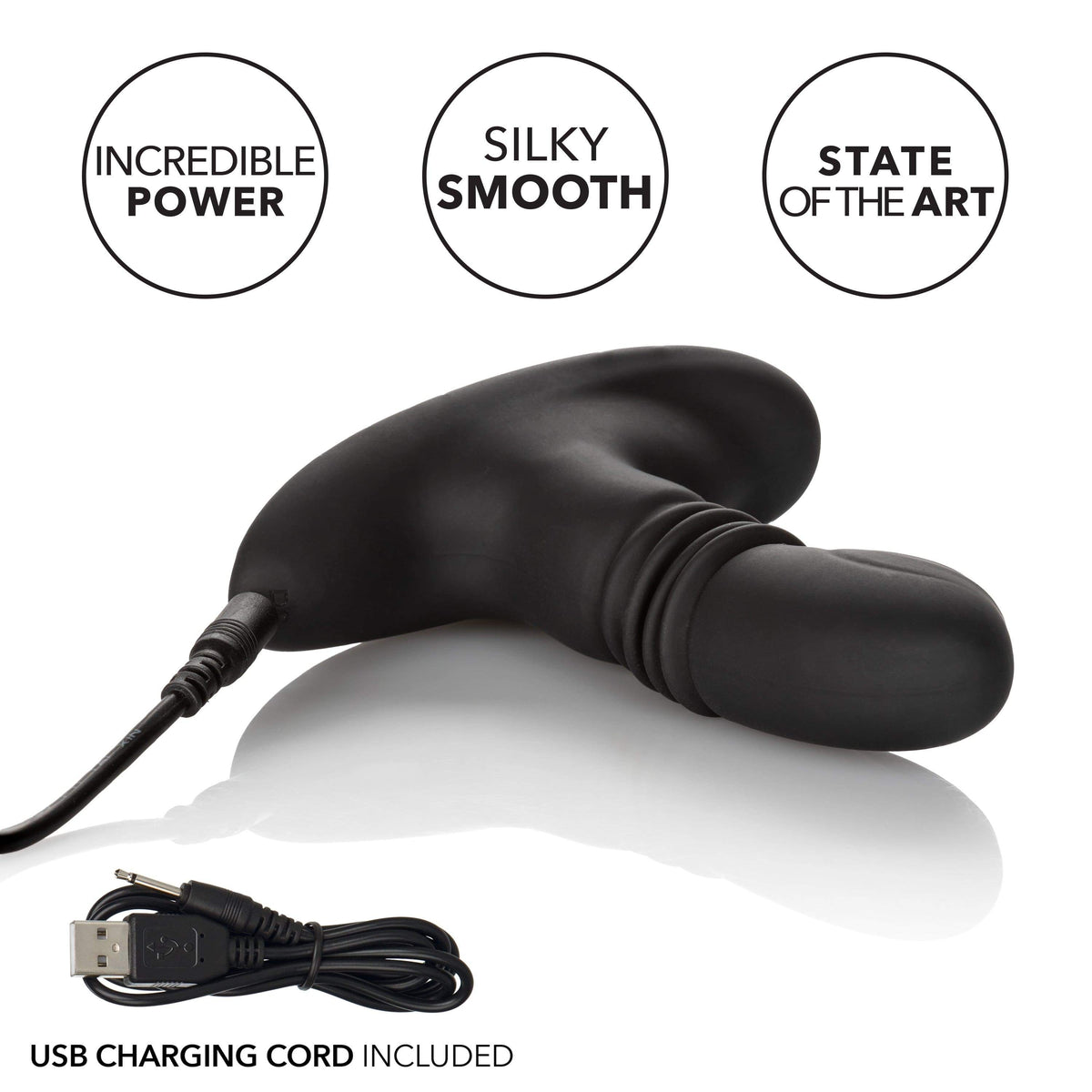 California Exotics - Eclipse Thrusting Rotator Probe Massager (Black) CE1679 Durio.sg