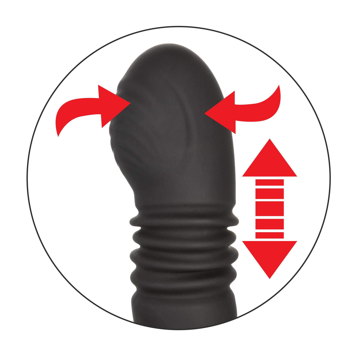 California Exotics - Eclipse Thrusting Rotator Probe Massager (Black) CE1679 Durio.sg