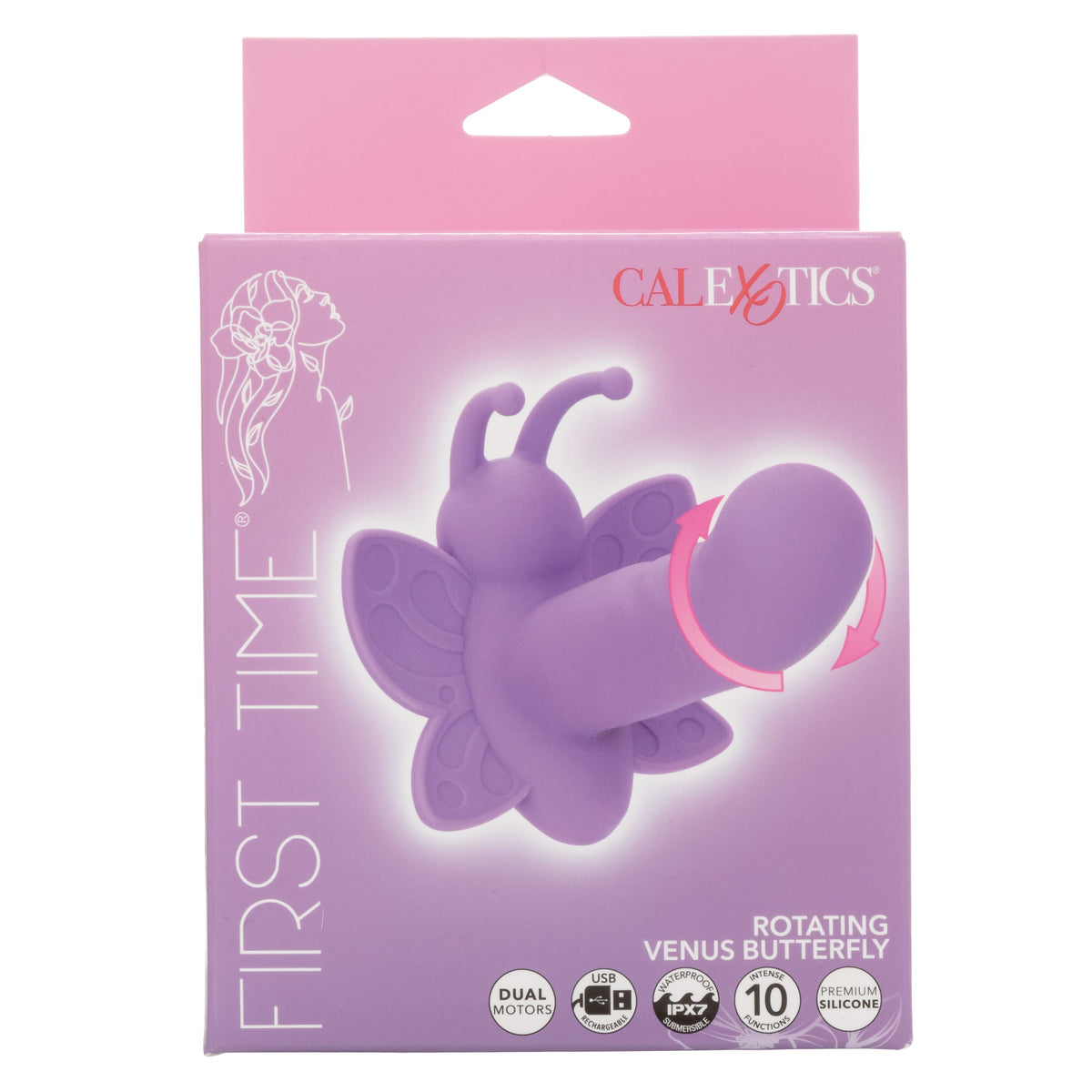 California Exotics - First Time Rotating Venus Butterfly Vibrator (Purple) CE2127 Durio.sg
