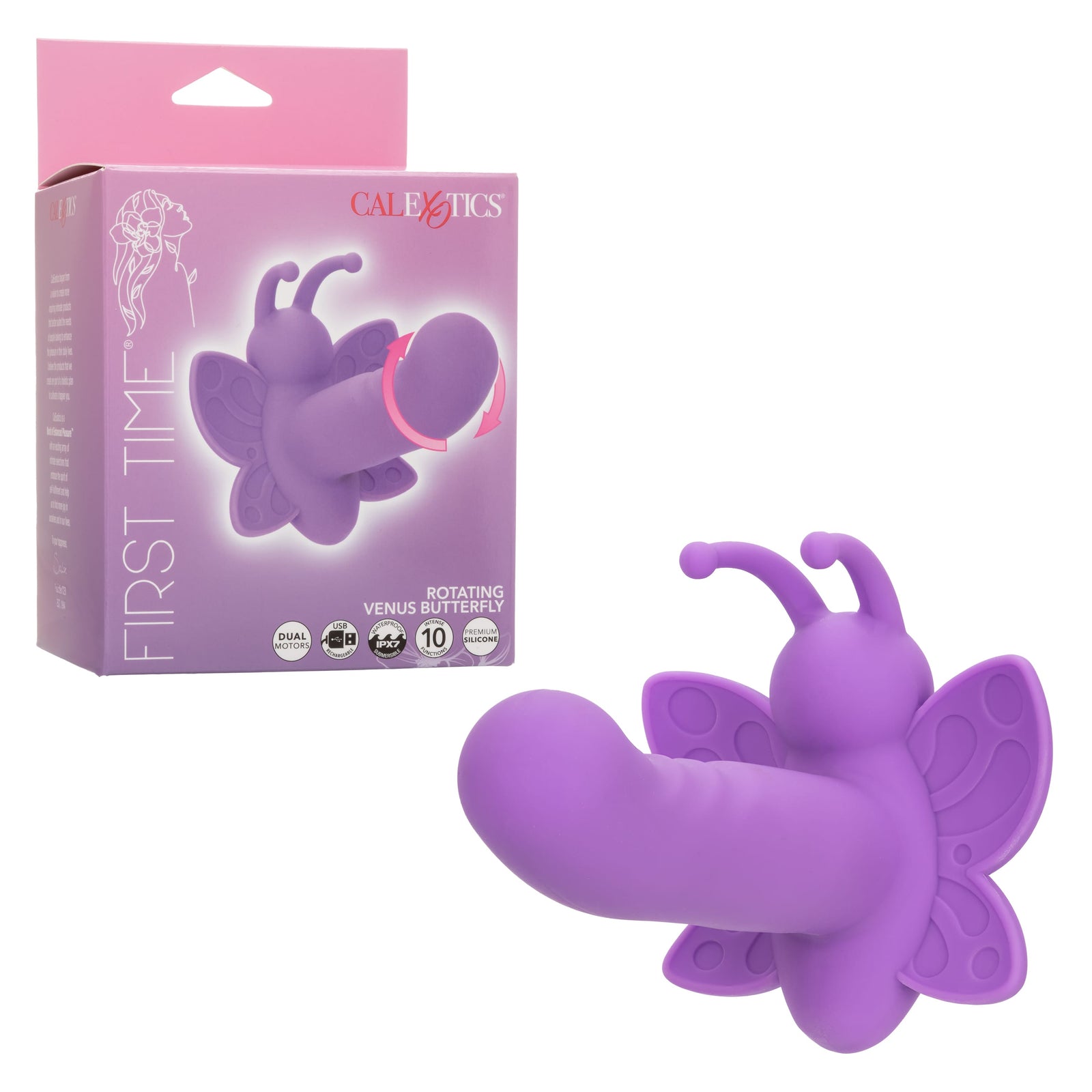 California Exotics - First Time Rotating Venus Butterfly Vibrator (Purple) CE2127 Durio.sg