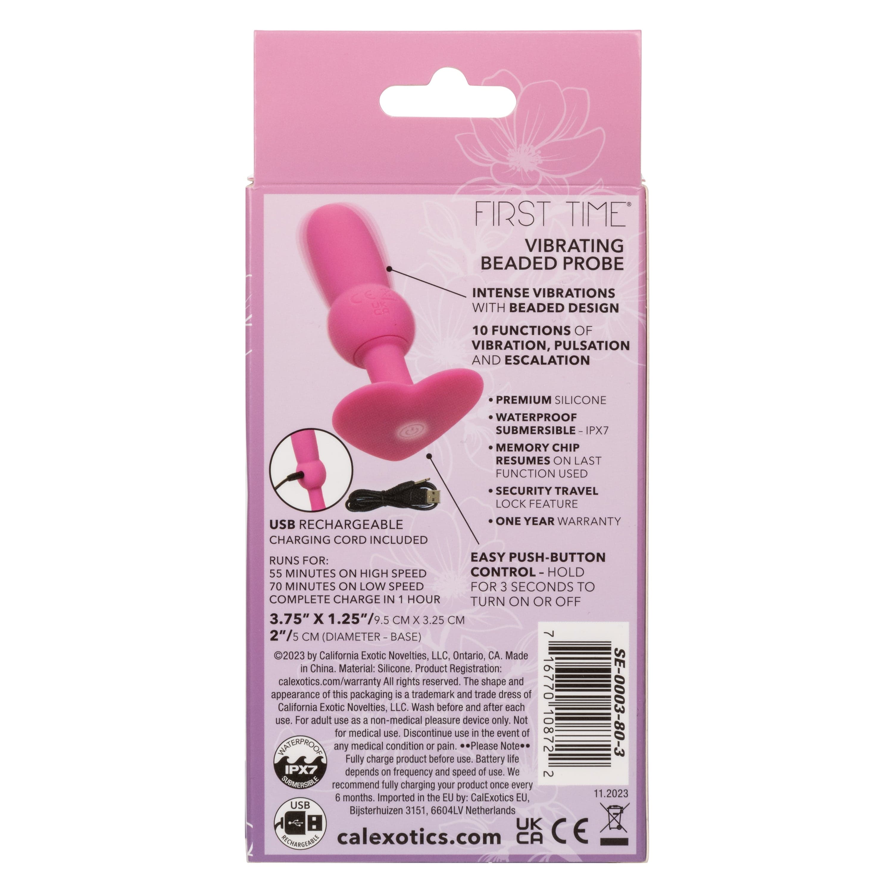 California Exotics - First Time Vibrating Beaded Probe Anal Plug (Pink) | CherryAffairs - Durio.sg California Exotics - First Time Vibrating Beaded Probe Anal Plug (Pink) | CherryAffairs - Durio.sg
