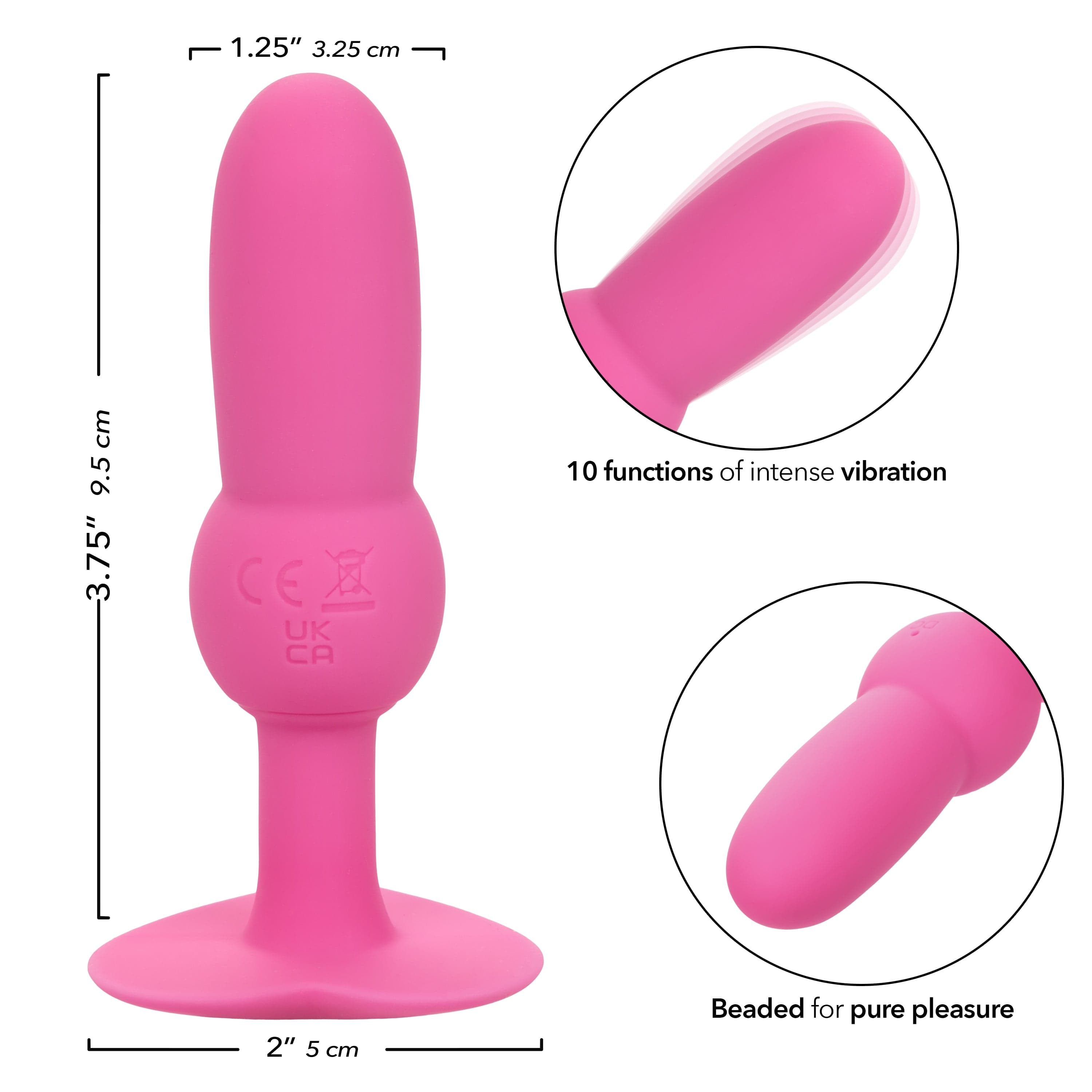 California Exotics - First Time Vibrating Beaded Probe Anal Plug (Pink) | CherryAffairs - Durio.sg California Exotics - First Time Vibrating Beaded Probe Anal Plug (Pink) | CherryAffairs - Durio.sg