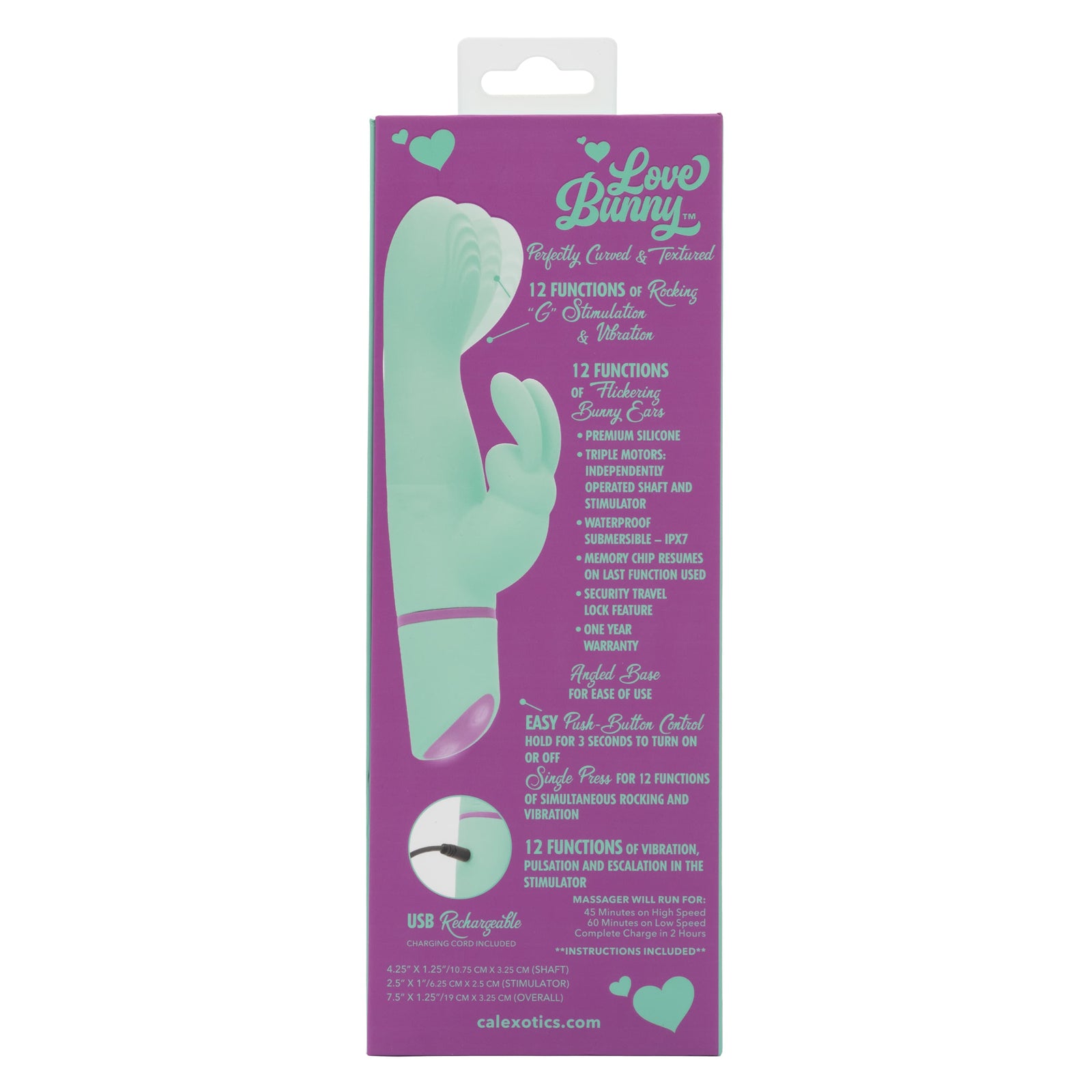 California Exotics - Love Bunny Rockin G Bunny Rabbit Vibrator (Green) CE2126 Durio.sg