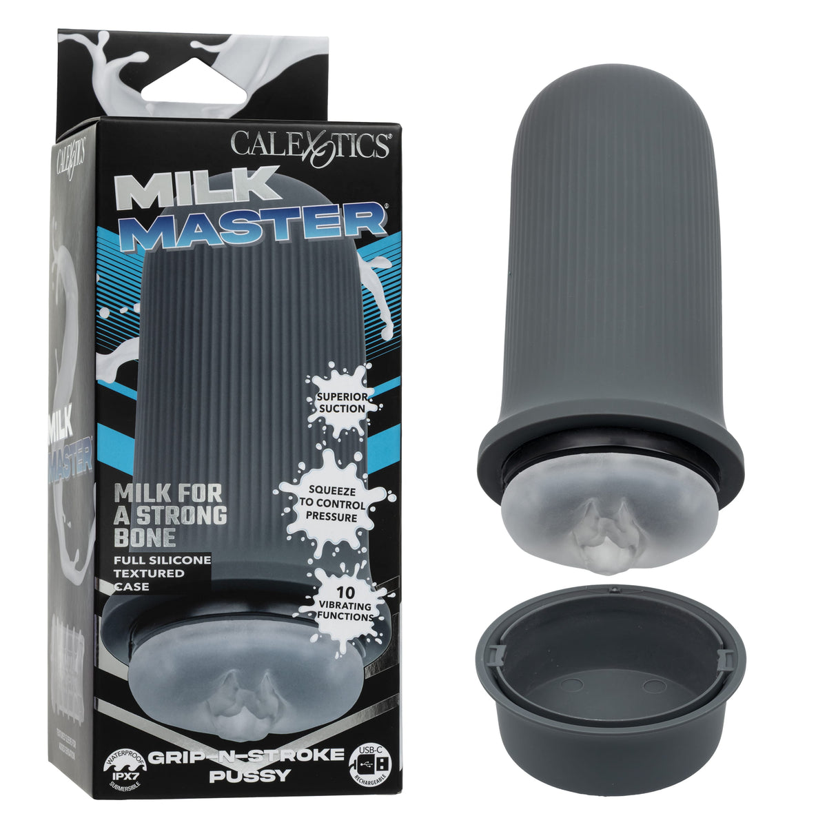 California Exotics - Milk Master Grip-N-Stroke Pussy (Black) CE2124 Durio.sg