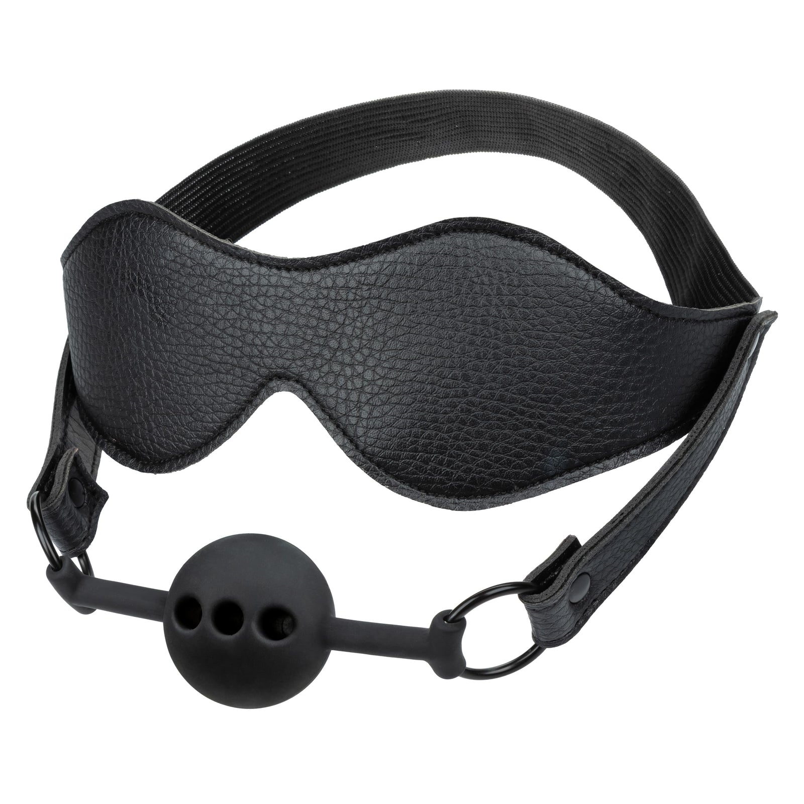 California Exotics - Nocturnal Collection Eye Mask and Breathable Ball Gag (Black) CE2136 Durio.sg
