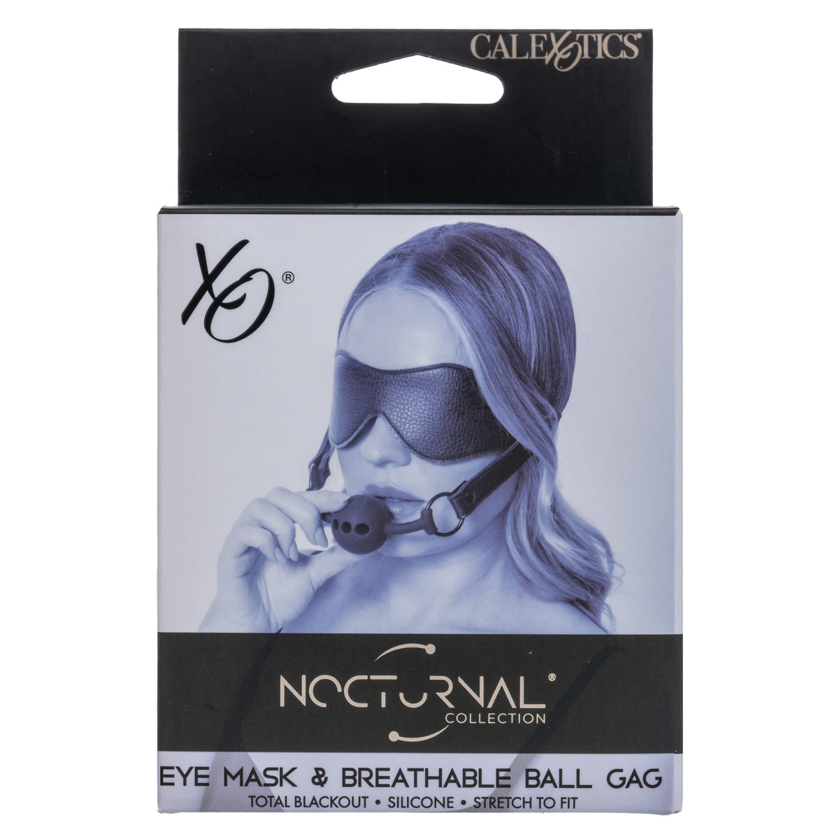 California Exotics - Nocturnal Collection Eye Mask and Breathable Ball Gag (Black) CE2136 Durio.sg