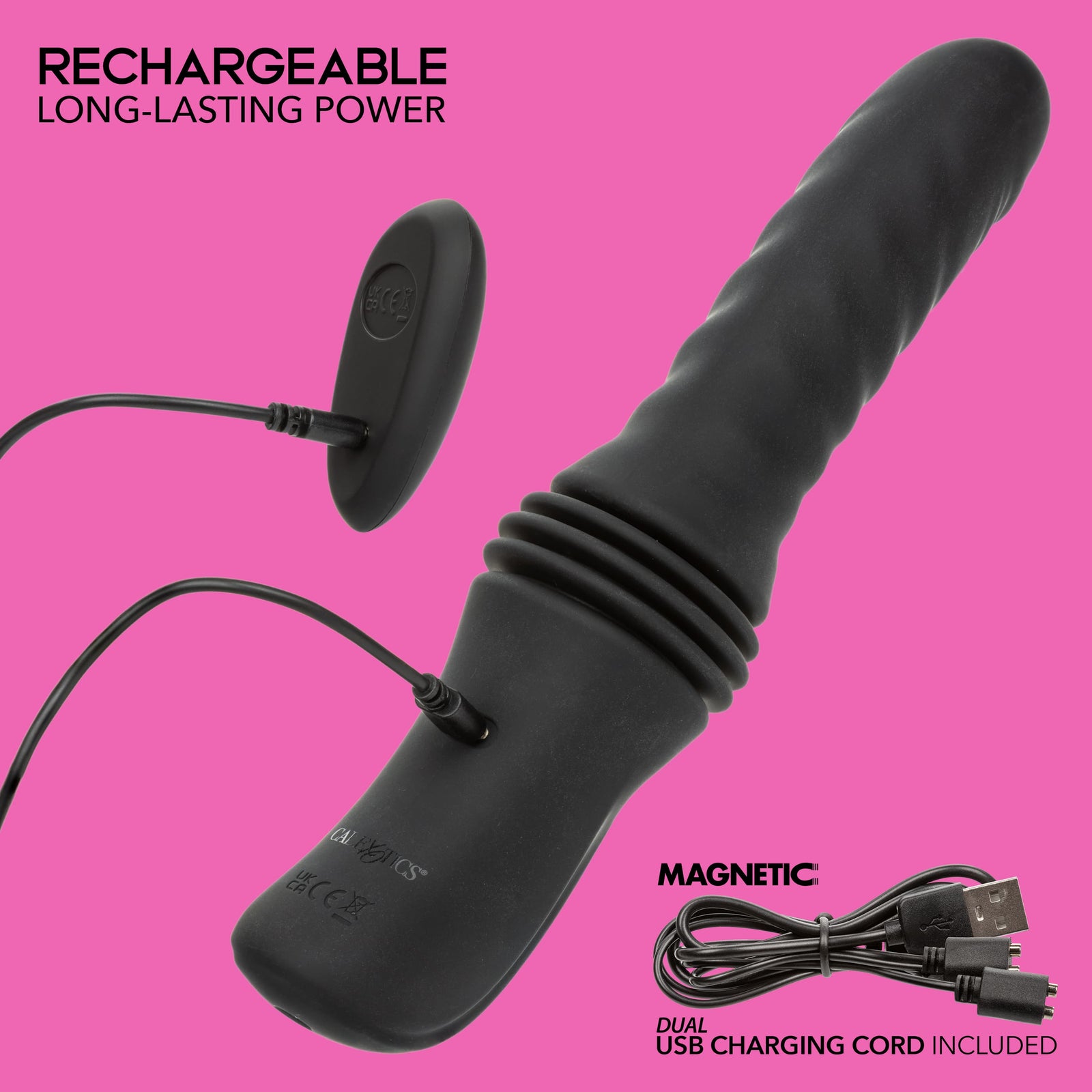 California Exotics - Overdrive Remote Control Sex Machine Thrusting Vibrator (Black) CE2122 Durio.sg