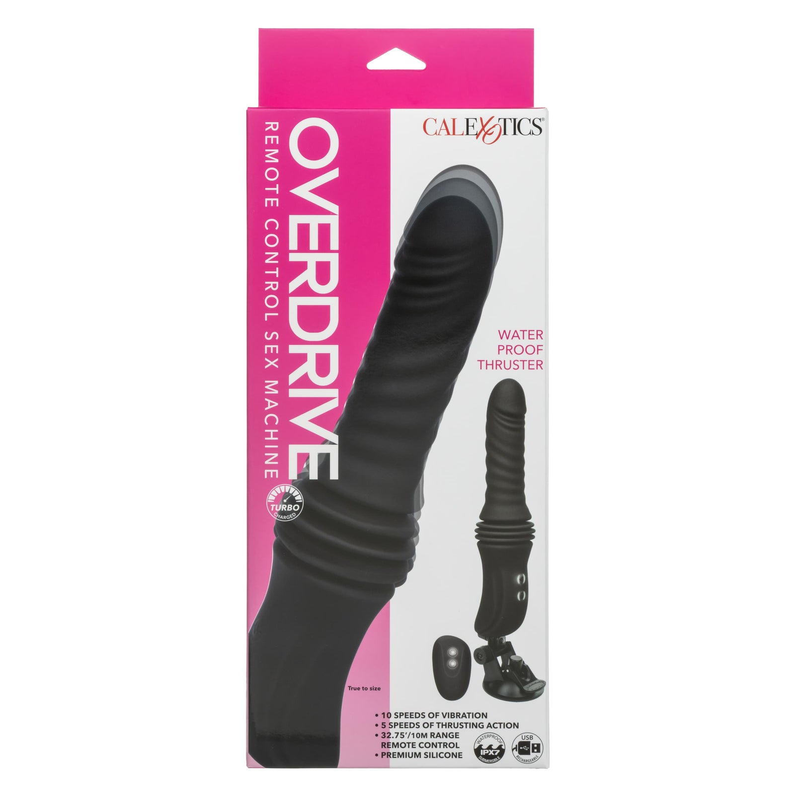 California Exotics - Overdrive Remote Control Sex Machine Thrusting Vibrator (Black) CE2122 Durio.sg