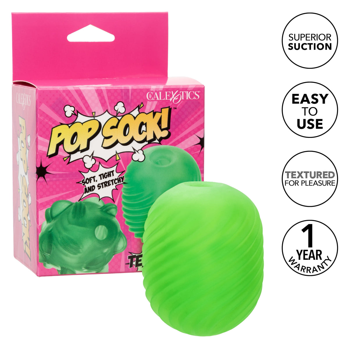 California Exotics - Pop Sock Textured Soft Stroker Masturbator Durio.sg