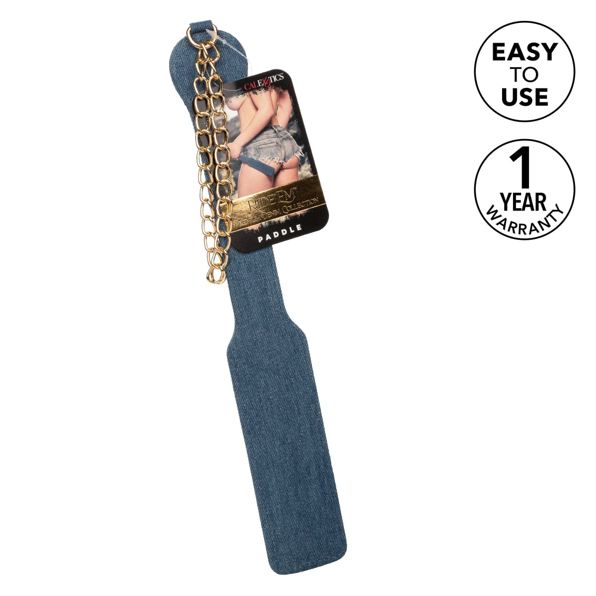 California Exotics - Ride 'em Premium Denim Collection Paddle (Blue) CE2086 Durio.sg