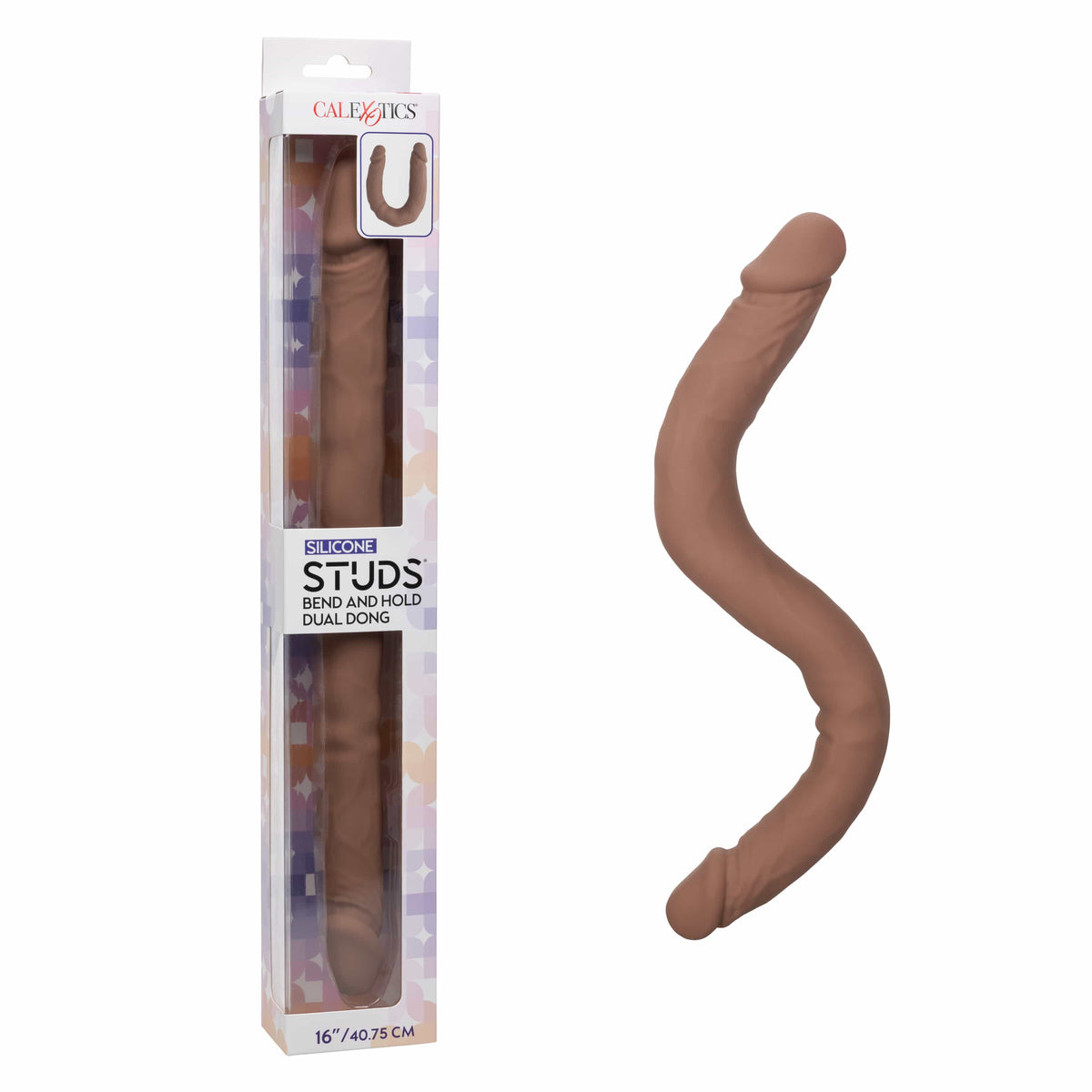 California Exotics - Silicone Studs Bend and Hold Dual Dong Dildo 16" Durio.sg