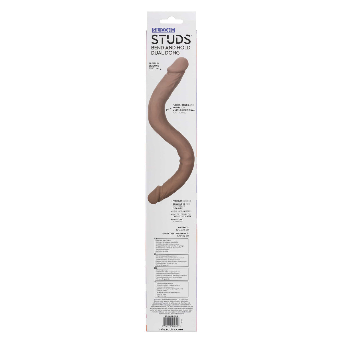 California Exotics - Silicone Studs Bend and Hold Dual Dong Dildo 16" Durio.sg