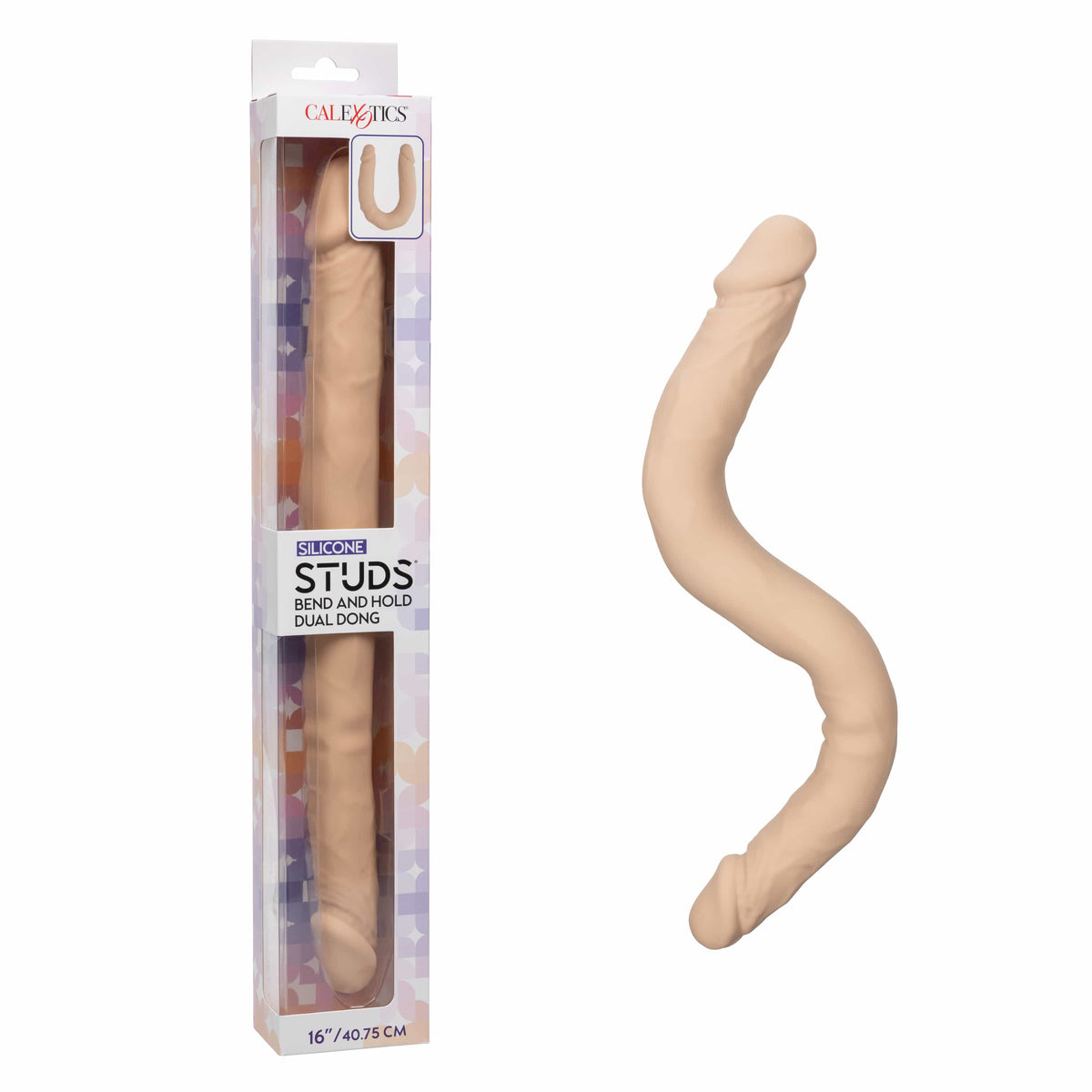 California Exotics - Silicone Studs Bend and Hold Dual Dong Dildo 16" Durio.sg