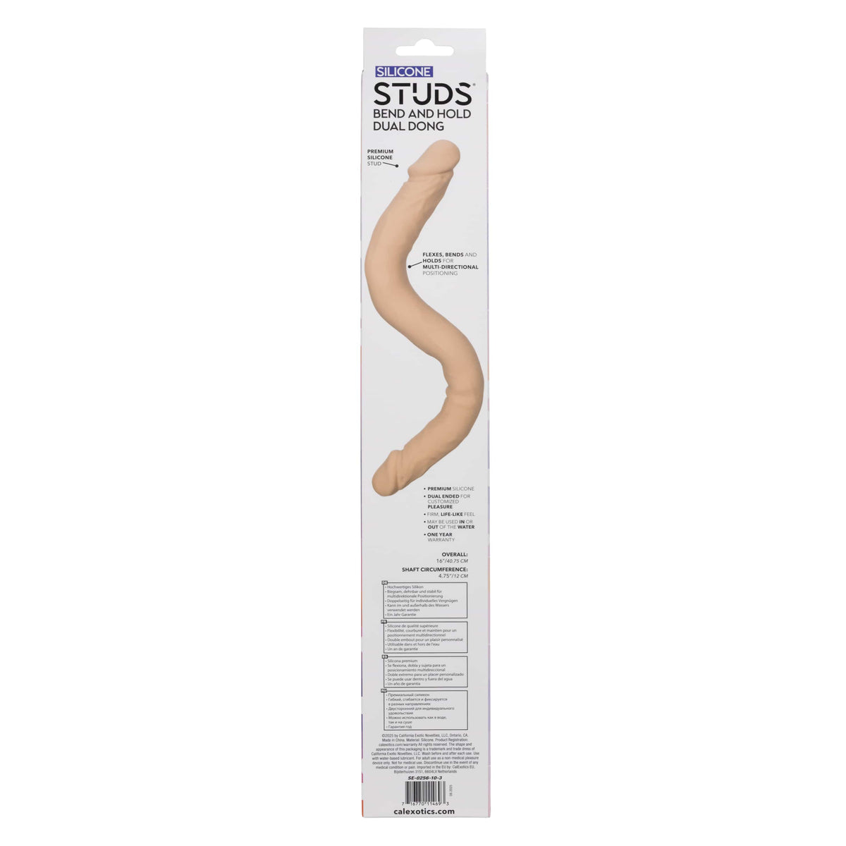 California Exotics - Silicone Studs Bend and Hold Dual Dong Dildo 16" Durio.sg