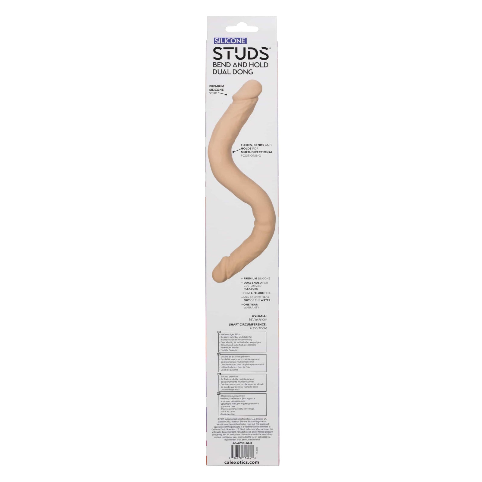 California Exotics - Silicone Studs Bend and Hold Dual Dong Dildo 16" Durio.sg