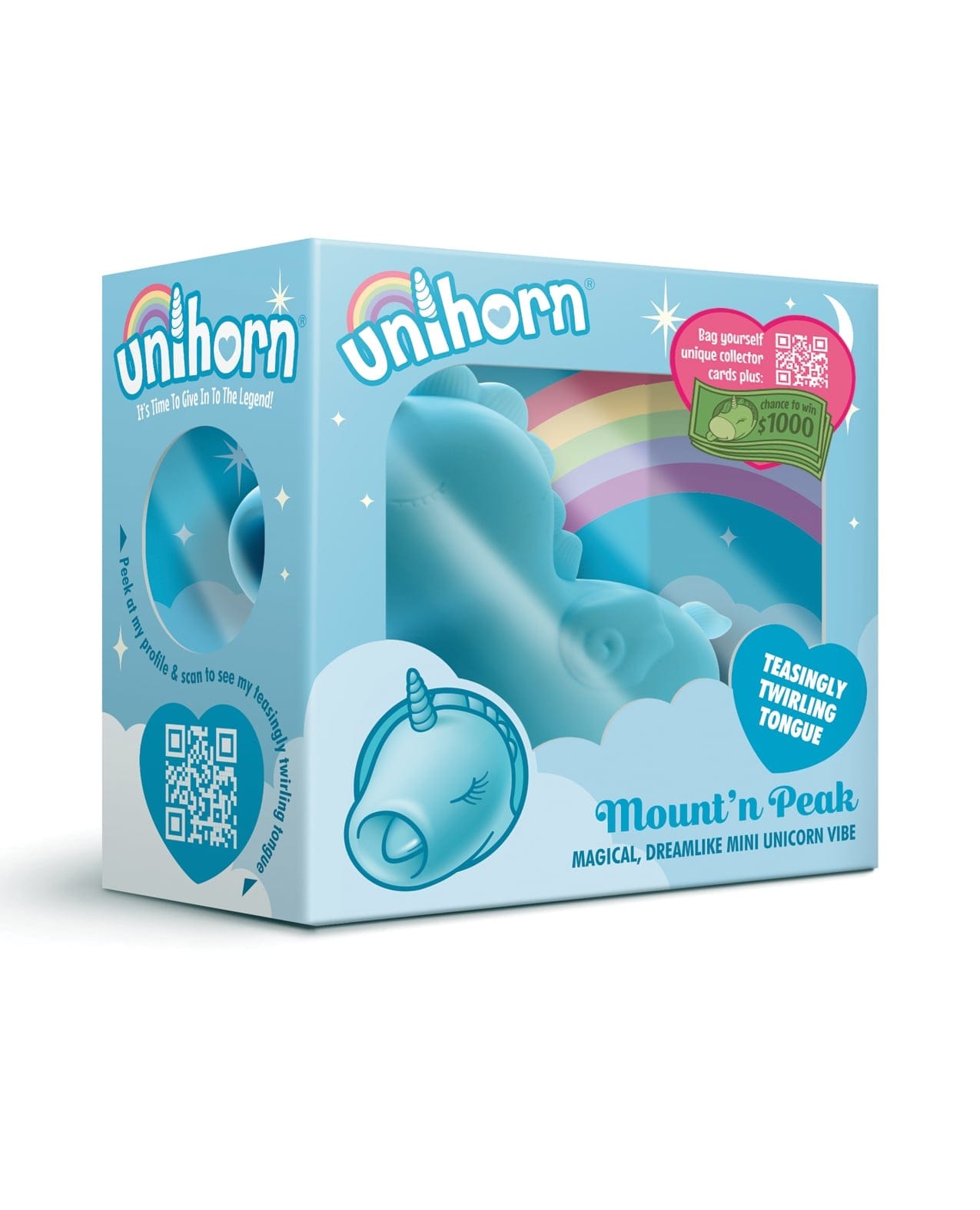 Creative Conceptions - Unihorn Mount n Peak Dual Motor Tongue Vibrator (Blue) CC1021 Durio.sg