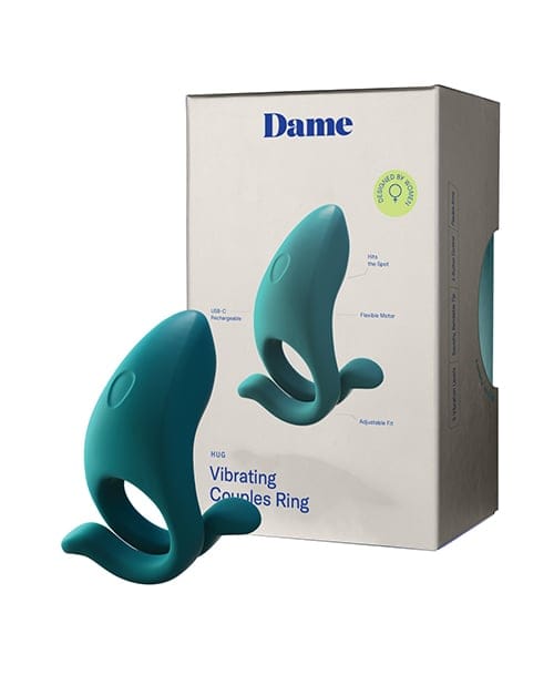 Dame - Hug Adjustable Vibrating Couples Cock Ring (Green) DP1009 Durio.sg