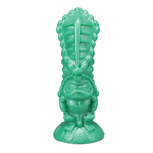 Doc Johnson - Polynesian Pleasures Pleasure Idols Mala Maona Earth Idol Vibrating Dildo with Remote (Jade) DJ1197 Durio.sg