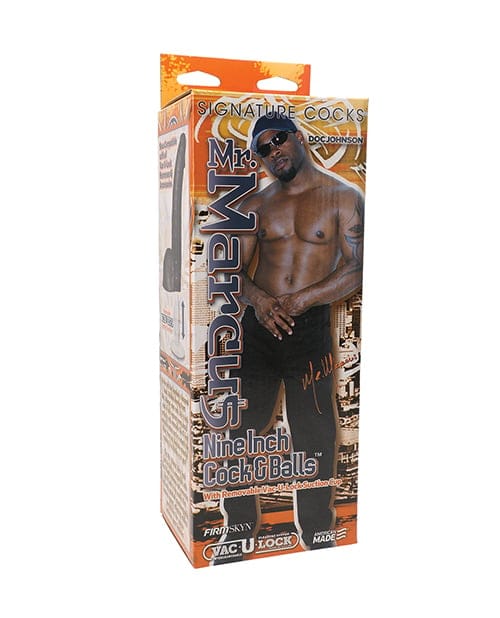 Doc Johnson - Signature Realistic Dildos Mr. Marcus 9" Realistic Dildo & Balls withRemovable Vac-U-Lock Suction Cup DJ1198 Durio.sg