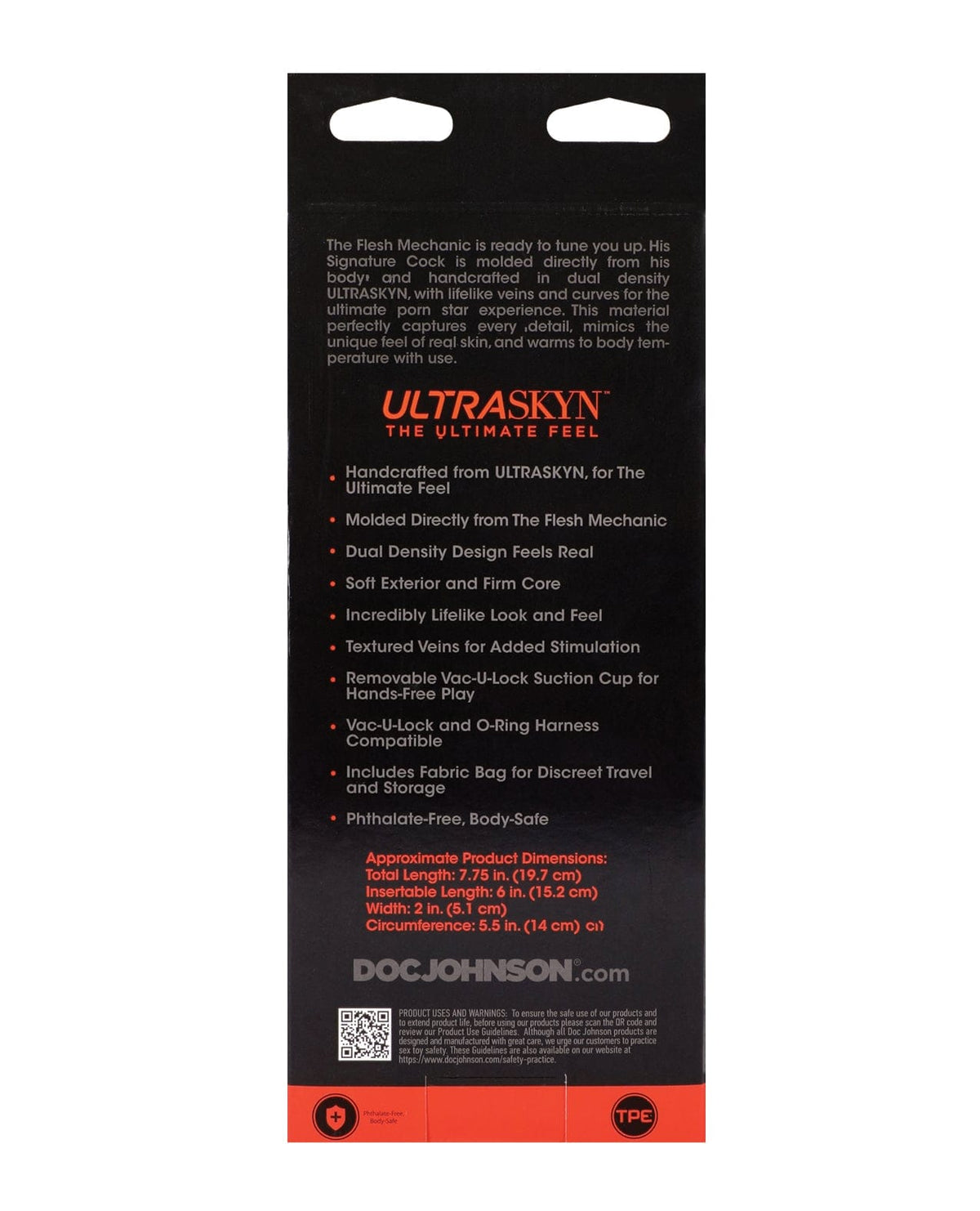 Doc Johnson - Signature Realistic Dildos ULTRASKYN 7.5" Realistic Dildo withRemovable Vac-U-Lock Suction Cup - The… DJ1203 Durio.sg