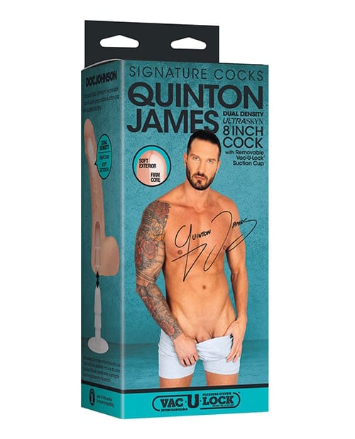 Doc Johnson - Signature Realistic Dildos ULTRASKYN 8" Realistic Dildo withRemovable Vac-U-Lock Suction Cup - Quinton… DJ1199 Durio.sg