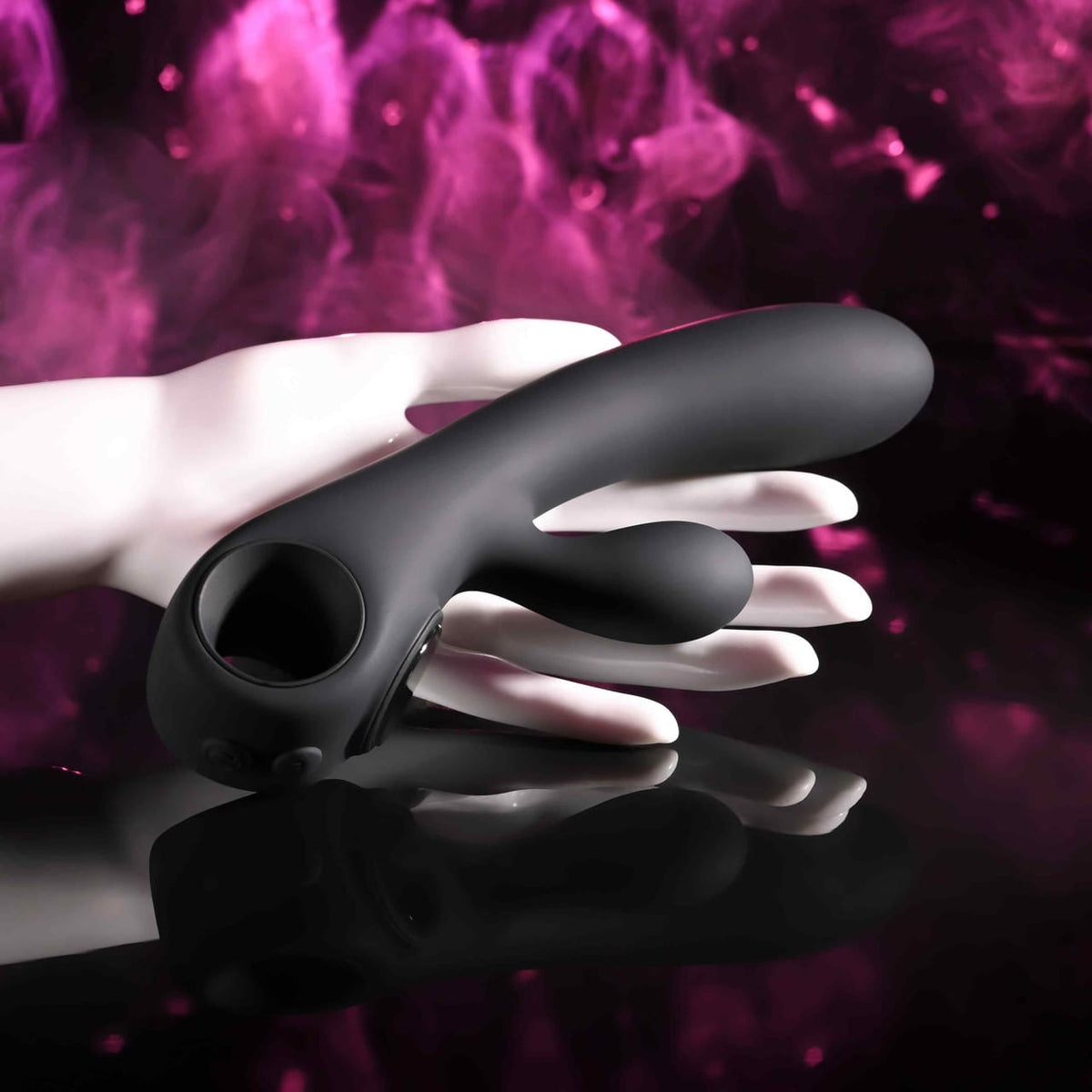 Evolved - Black Magic Rechargeable Dual-Stimulation Vibrator (Black) EV1218 Durio.sg