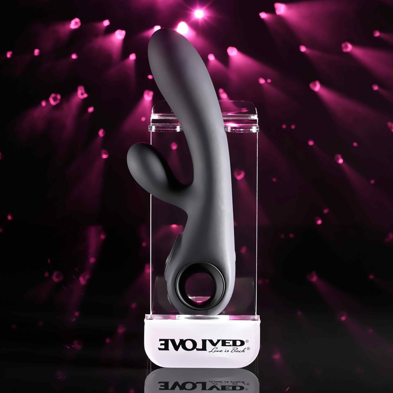 Evolved - Black Magic Rechargeable Dual-Stimulation Vibrator (Black) EV1218 Durio.sg
