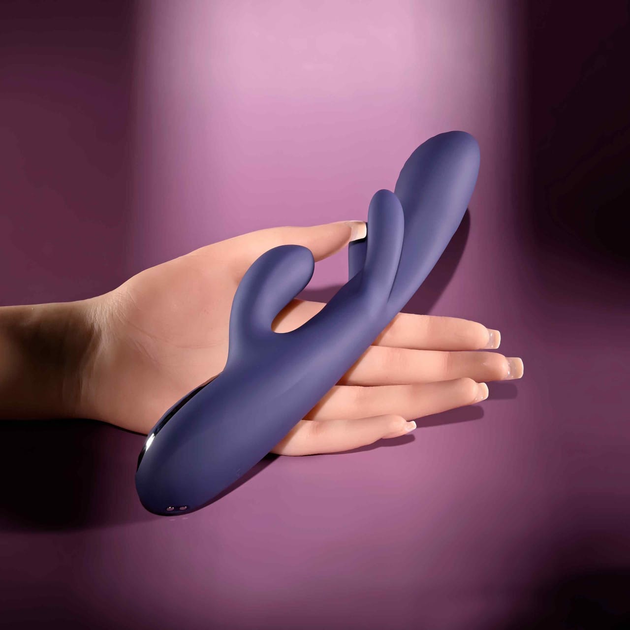 Evolved - Bow Down Rechargeable Rabbit Vibrator (Purple) EV1217 Durio.sg