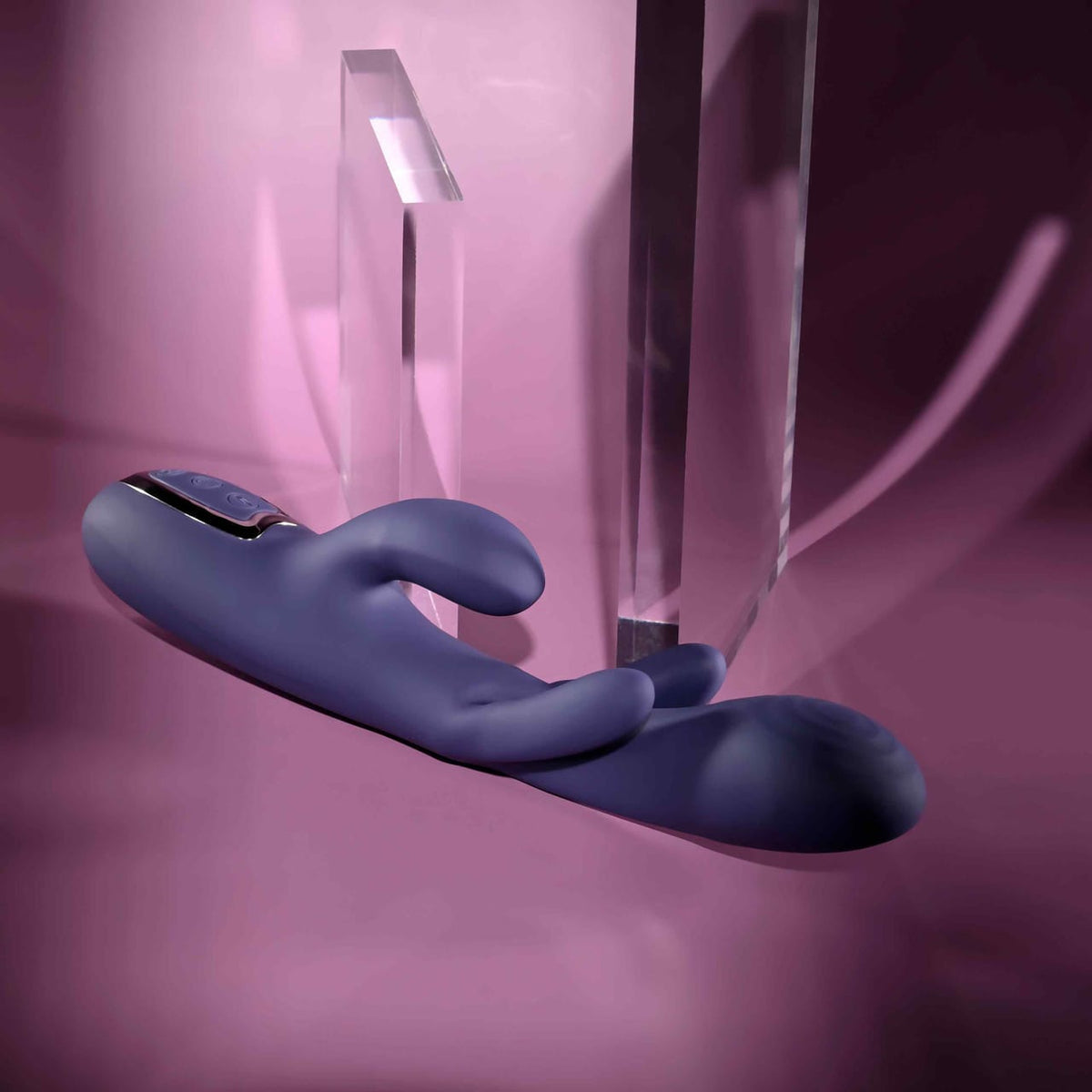 Evolved - Bow Down Rechargeable Rabbit Vibrator (Purple) EV1217 Durio.sg