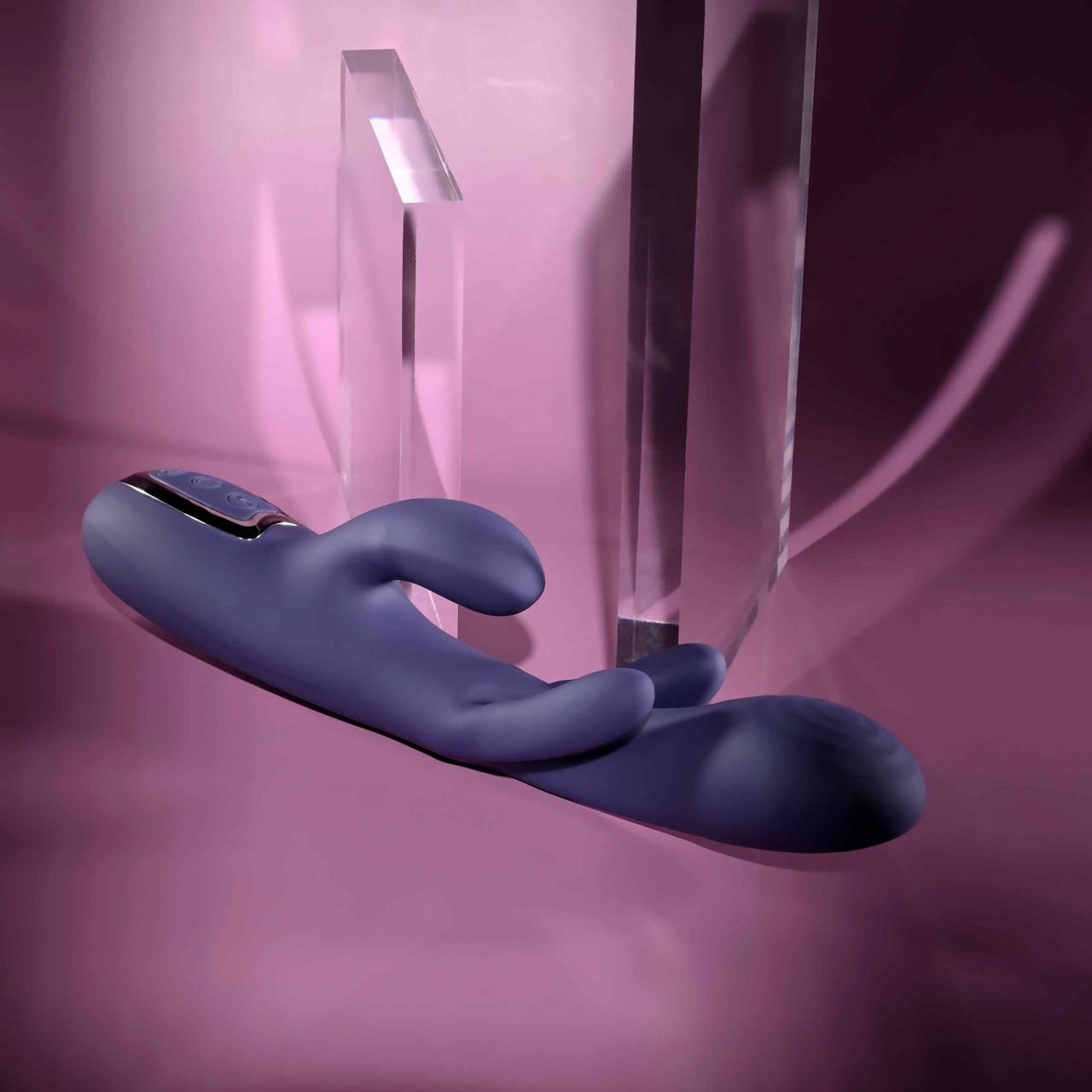 Evolved - Bow Down Rechargeable Rabbit Vibrator (Purple) EV1217 Durio.sg