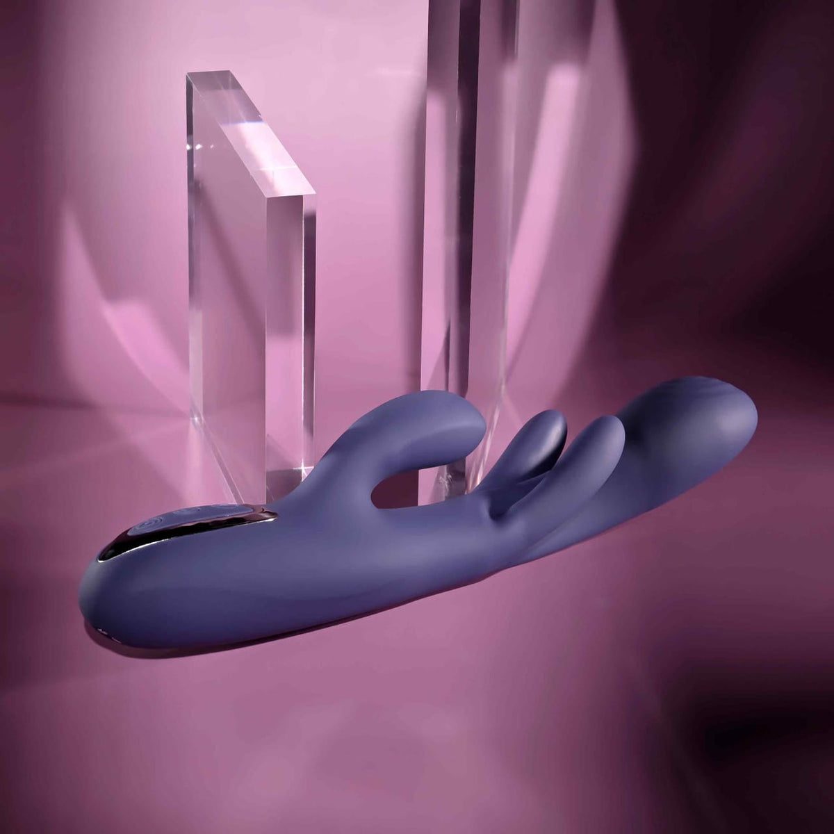 Evolved - Bow Down Rechargeable Rabbit Vibrator (Purple) EV1217 Durio.sg